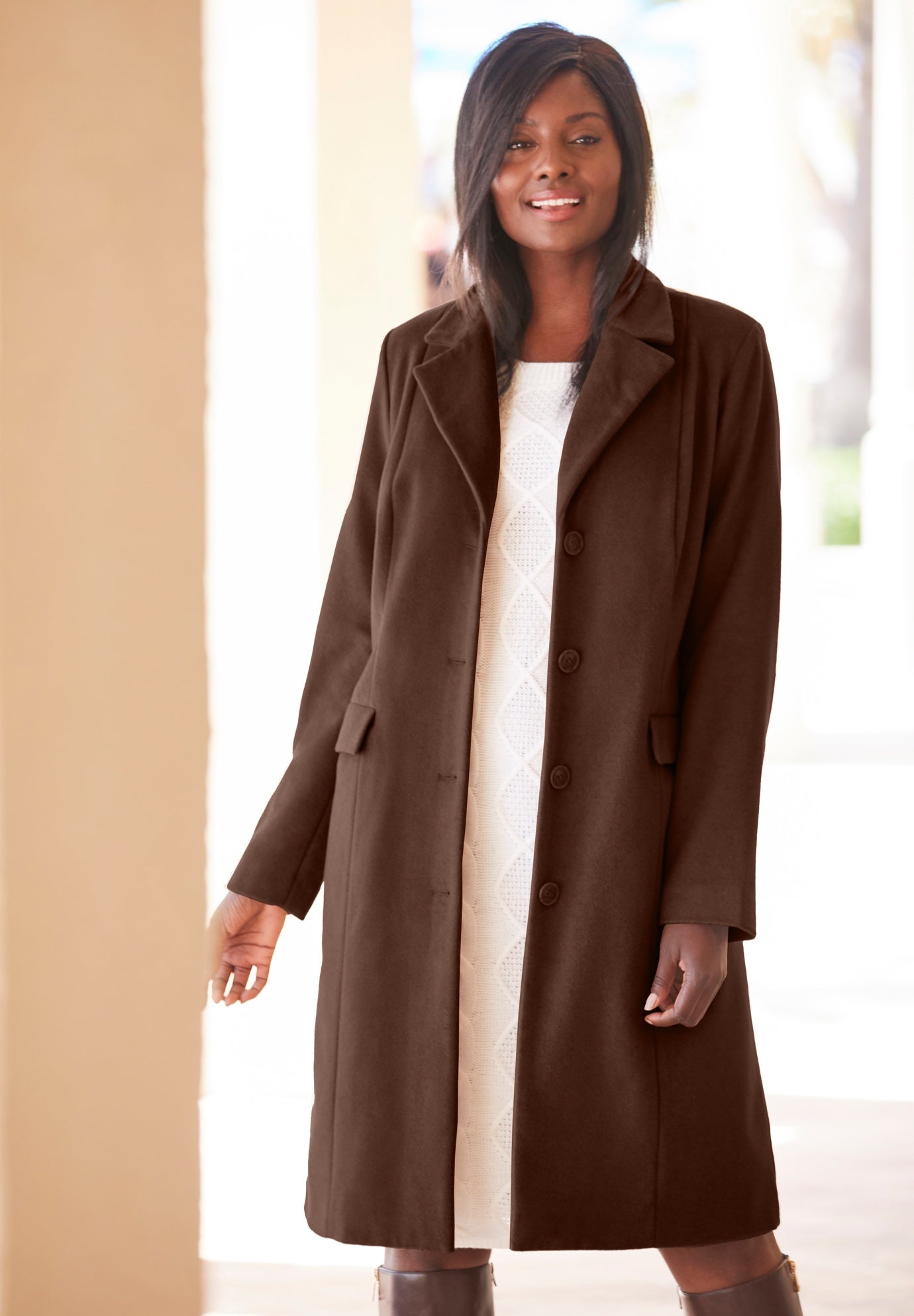 Notch Collar Coat Fullbeauty Outlet