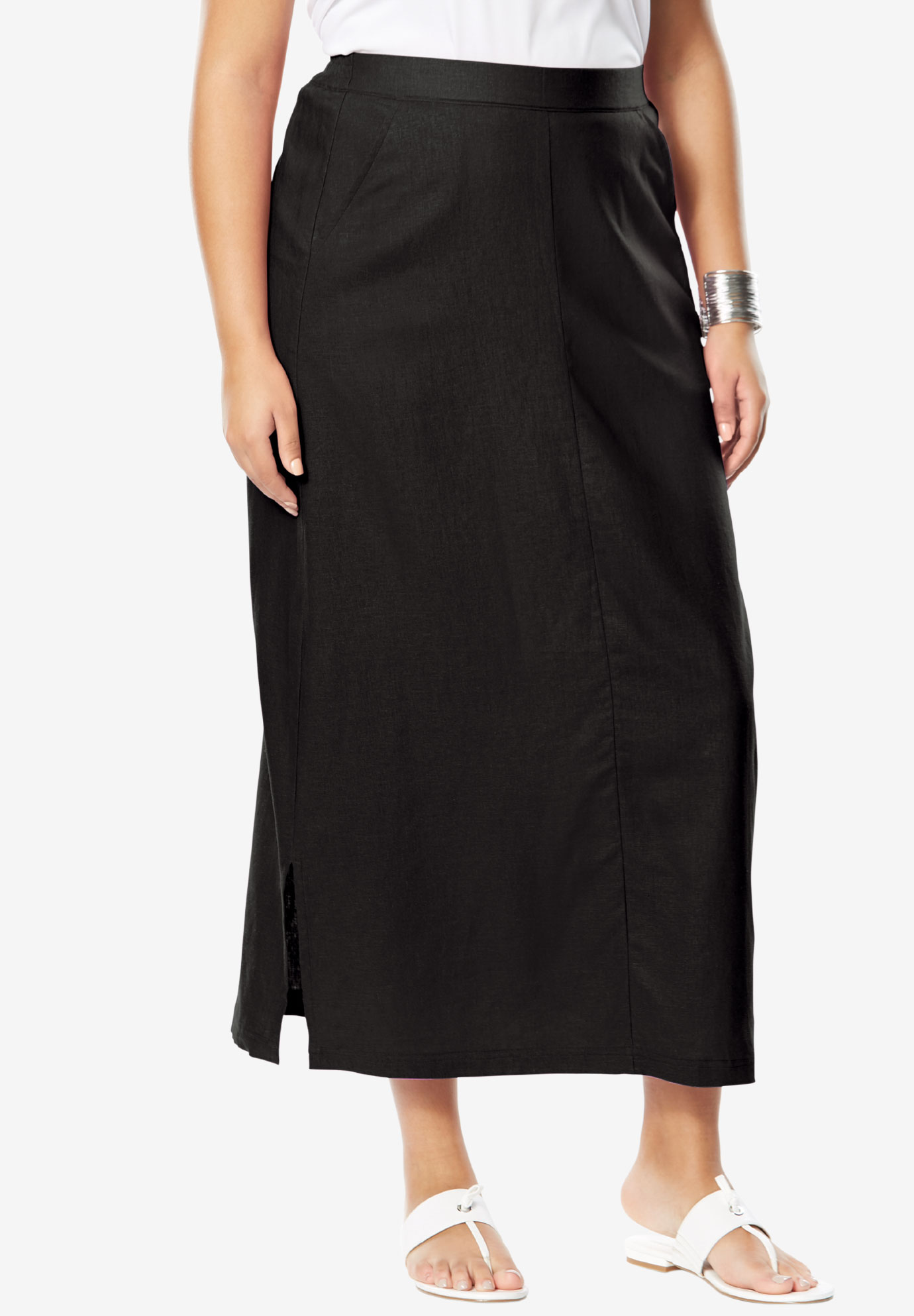 A-Line Linen Skirt | Plus Size Skirts | Full Beauty