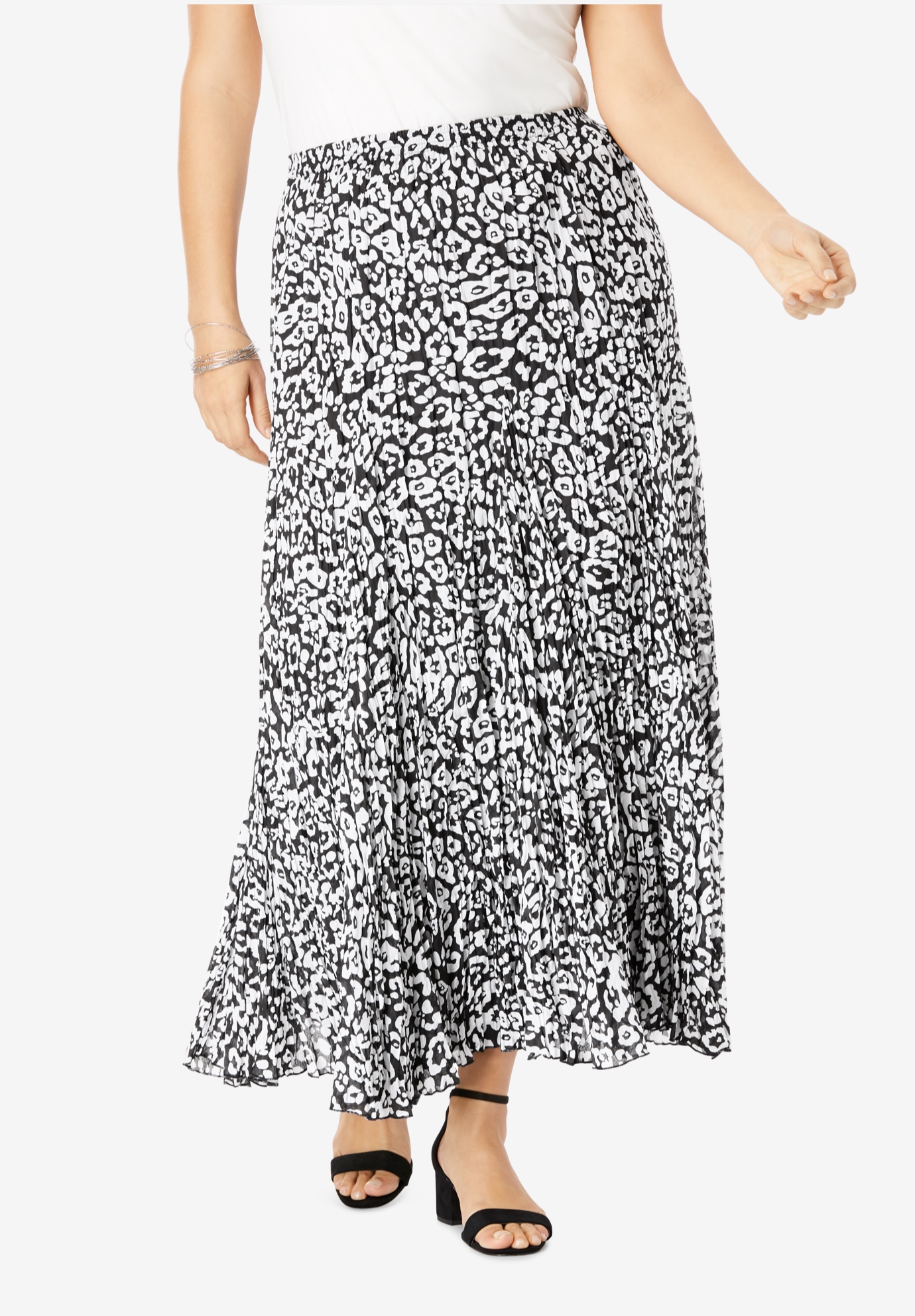Cotton Crinkled Maxi Skirt| Plus Size Skirts | Fullbeauty