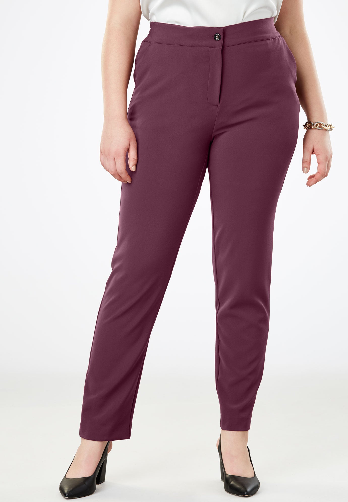 tummy control black pants