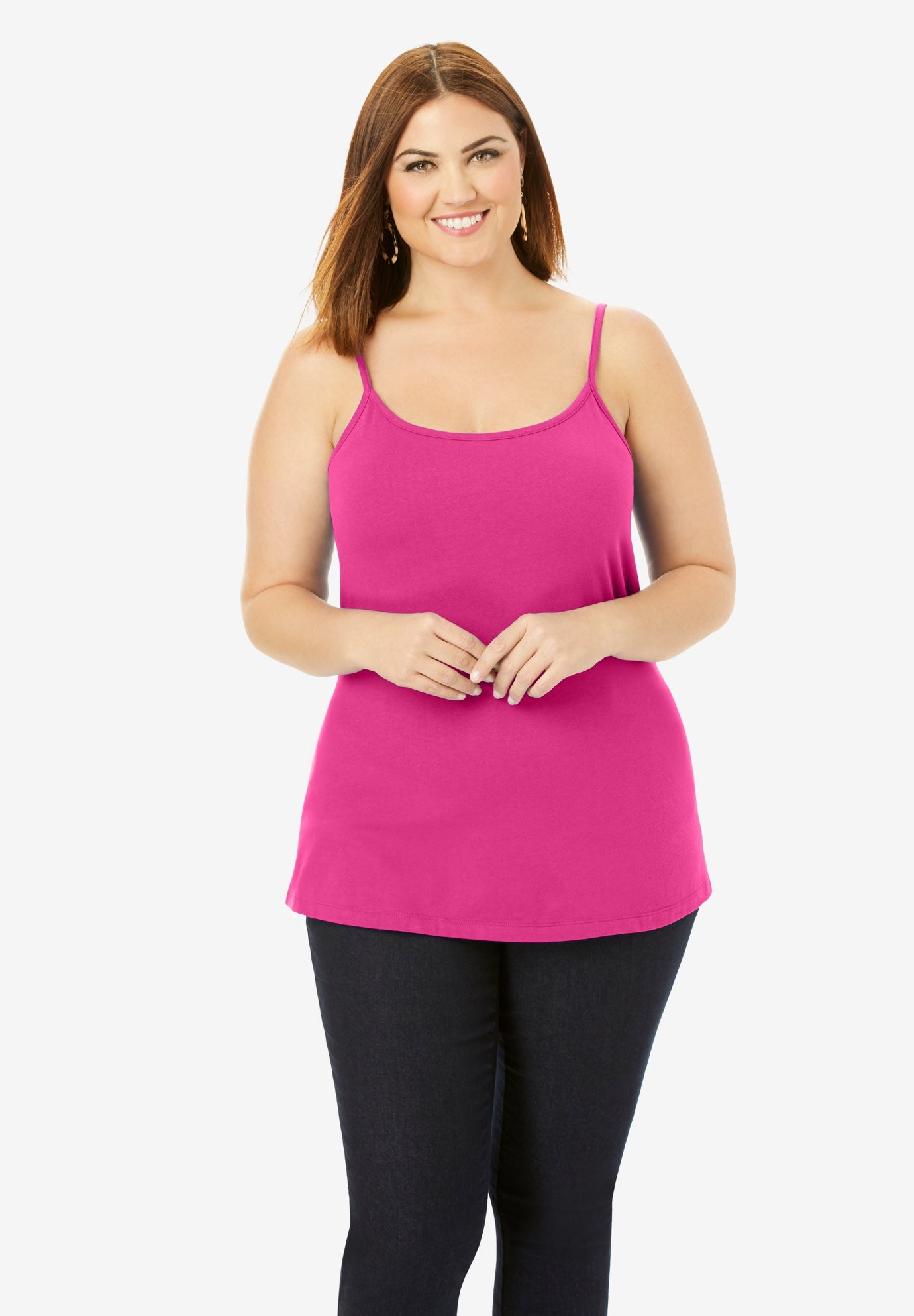 Cami Top with Adjustable Straps Plus SizeTops & Tees Fullbeauty