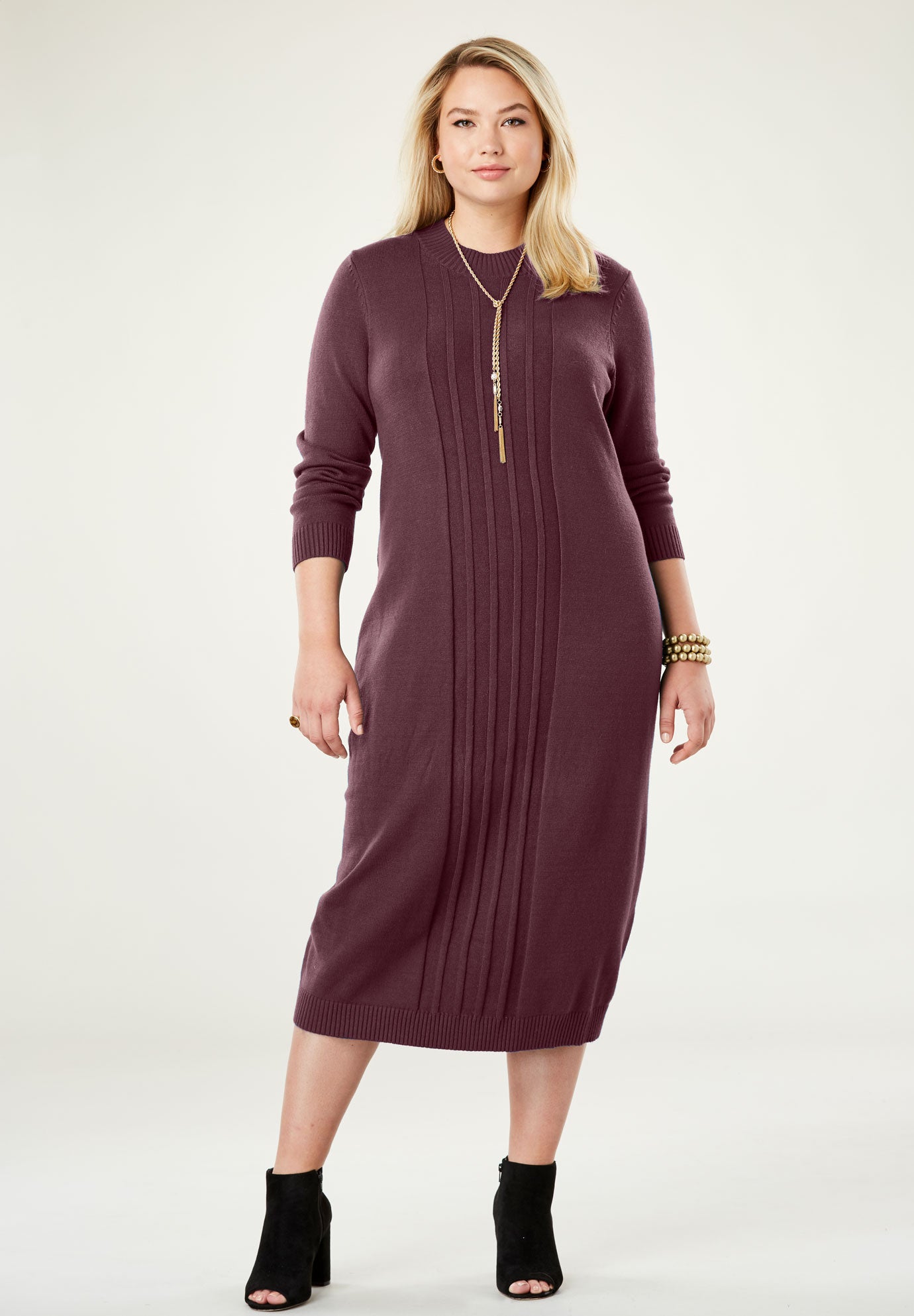 Midi Sweater Dress | Plus Size Casual Dresses | Full Beauty