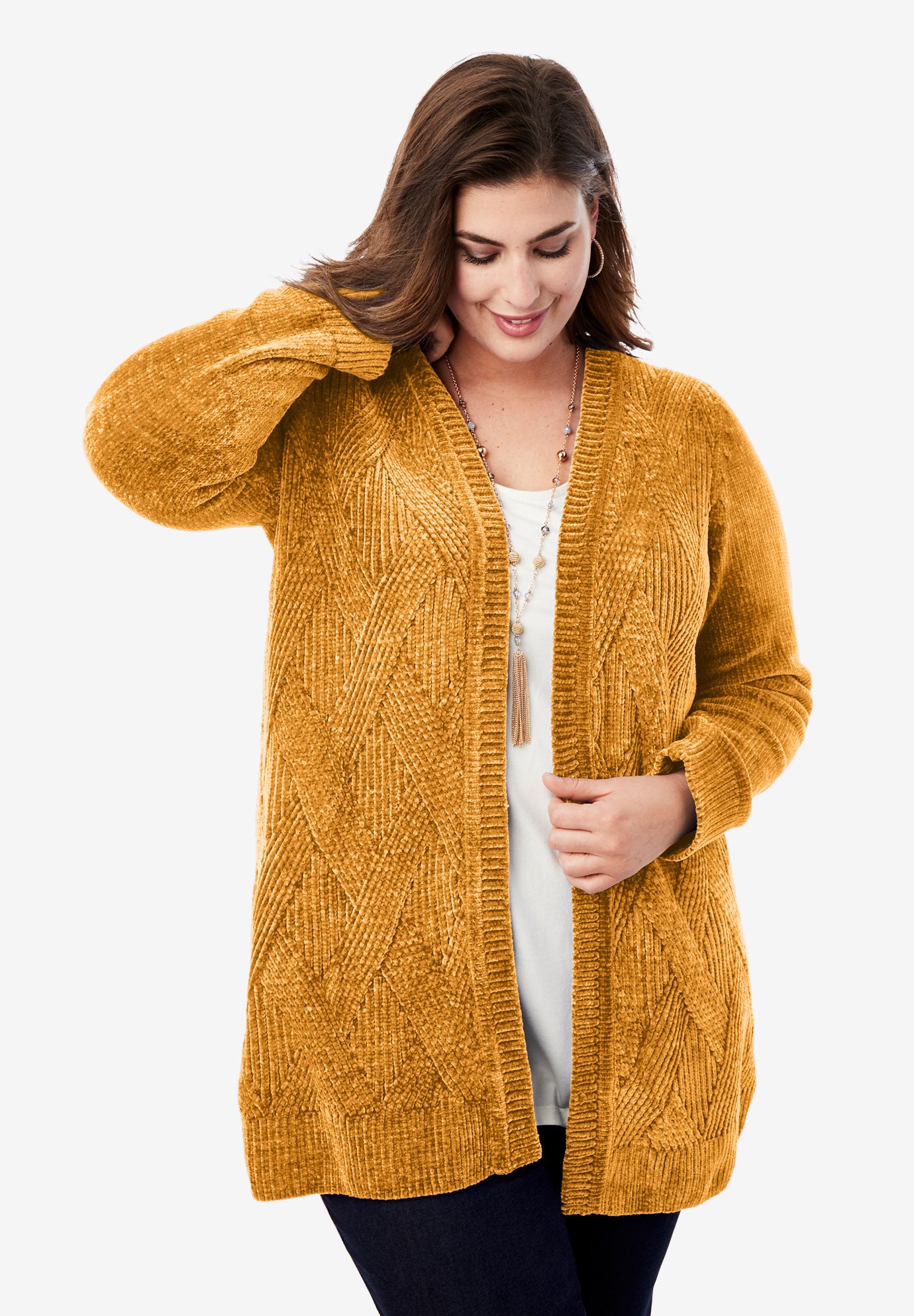 chenille duster cardigan