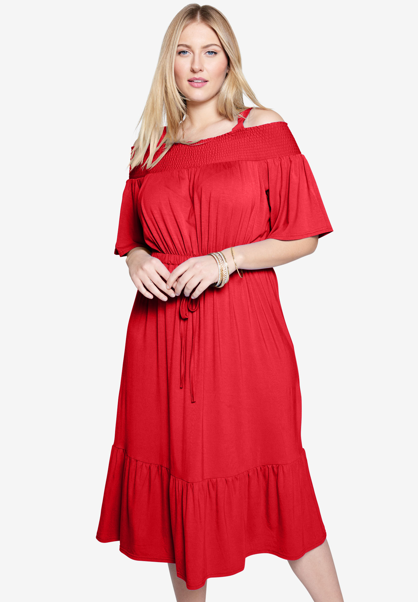 Off the Shoulder Dress| Plus Size Casual Dresses | Full Beauty