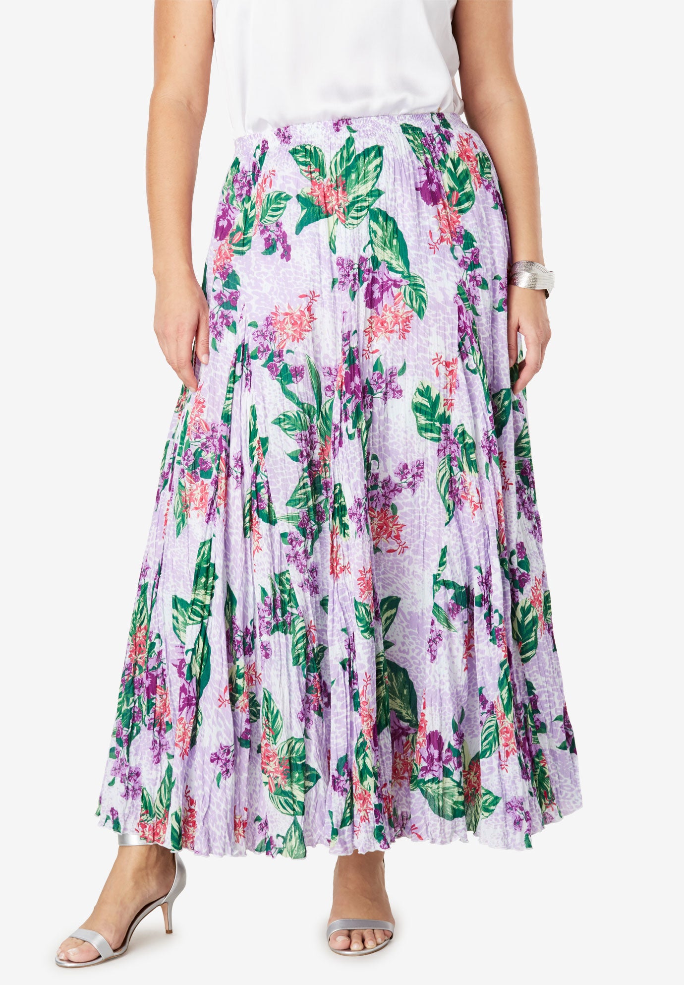 Cotton Crinkled Maxi Skirt Plus Size Skirts Full Beauty