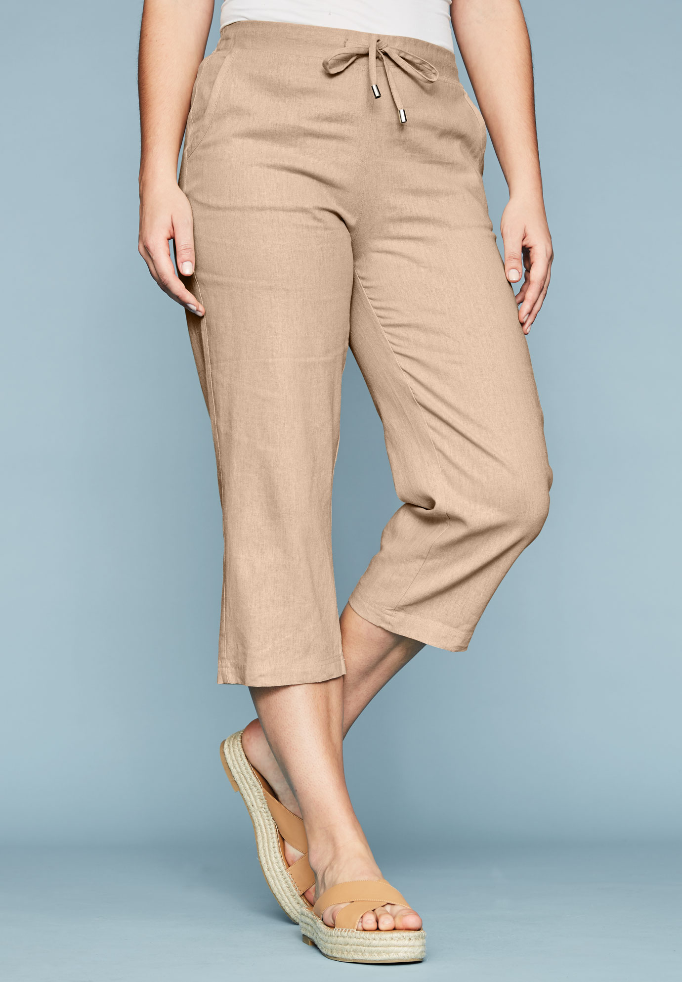 Linen Capri Pants | Fullbeauty Outlet