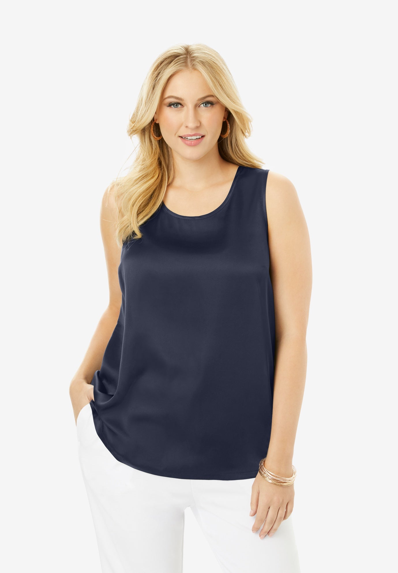 Plus size women's sleeveless shirts