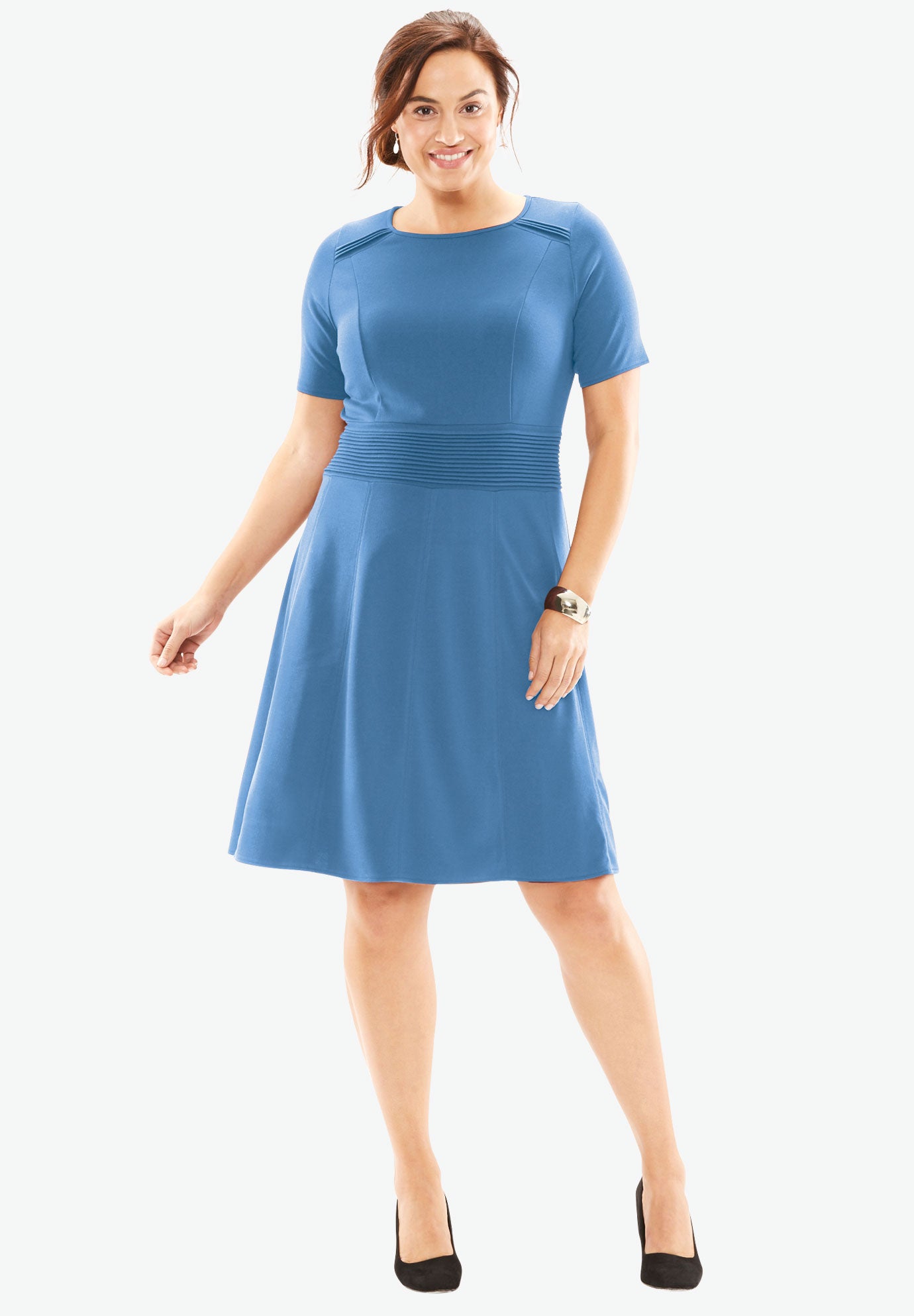 short gown with flare down