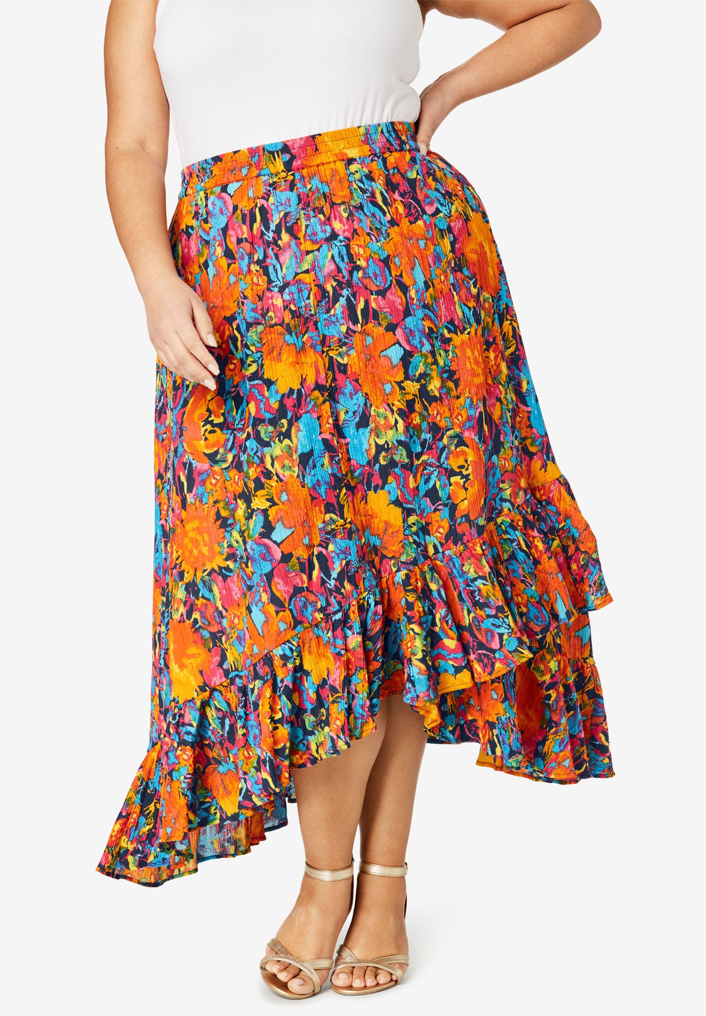 Handkerchief Hem Skirt Plus Size Skirts Full Beauty