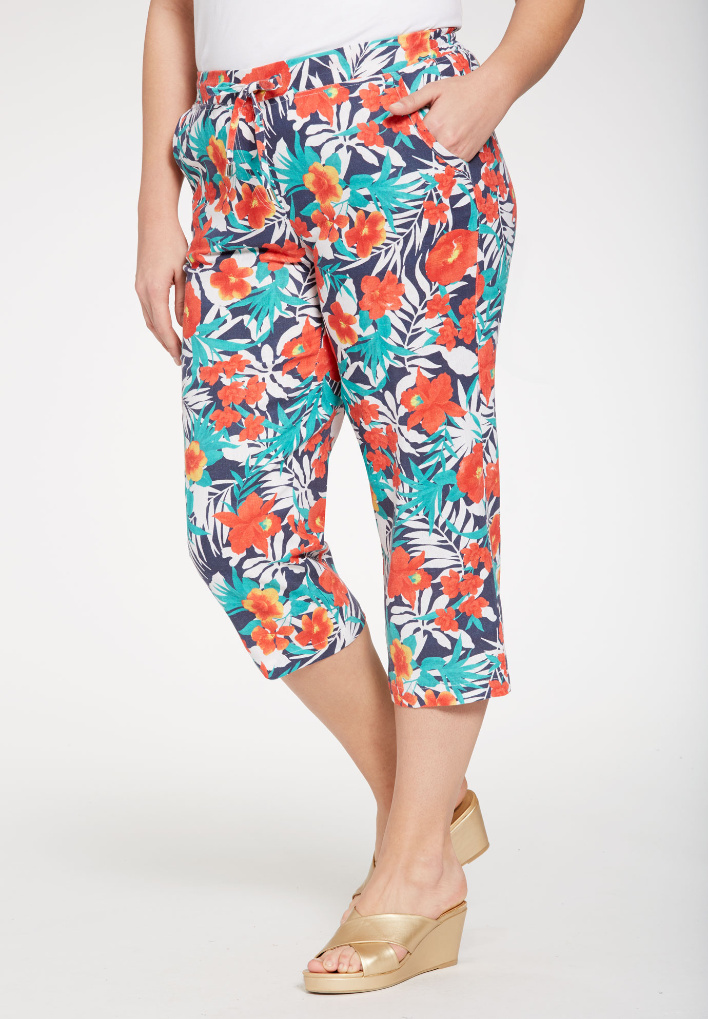 Linen Capri Pants | Plus Size Capris & Shorts | Full Beauty