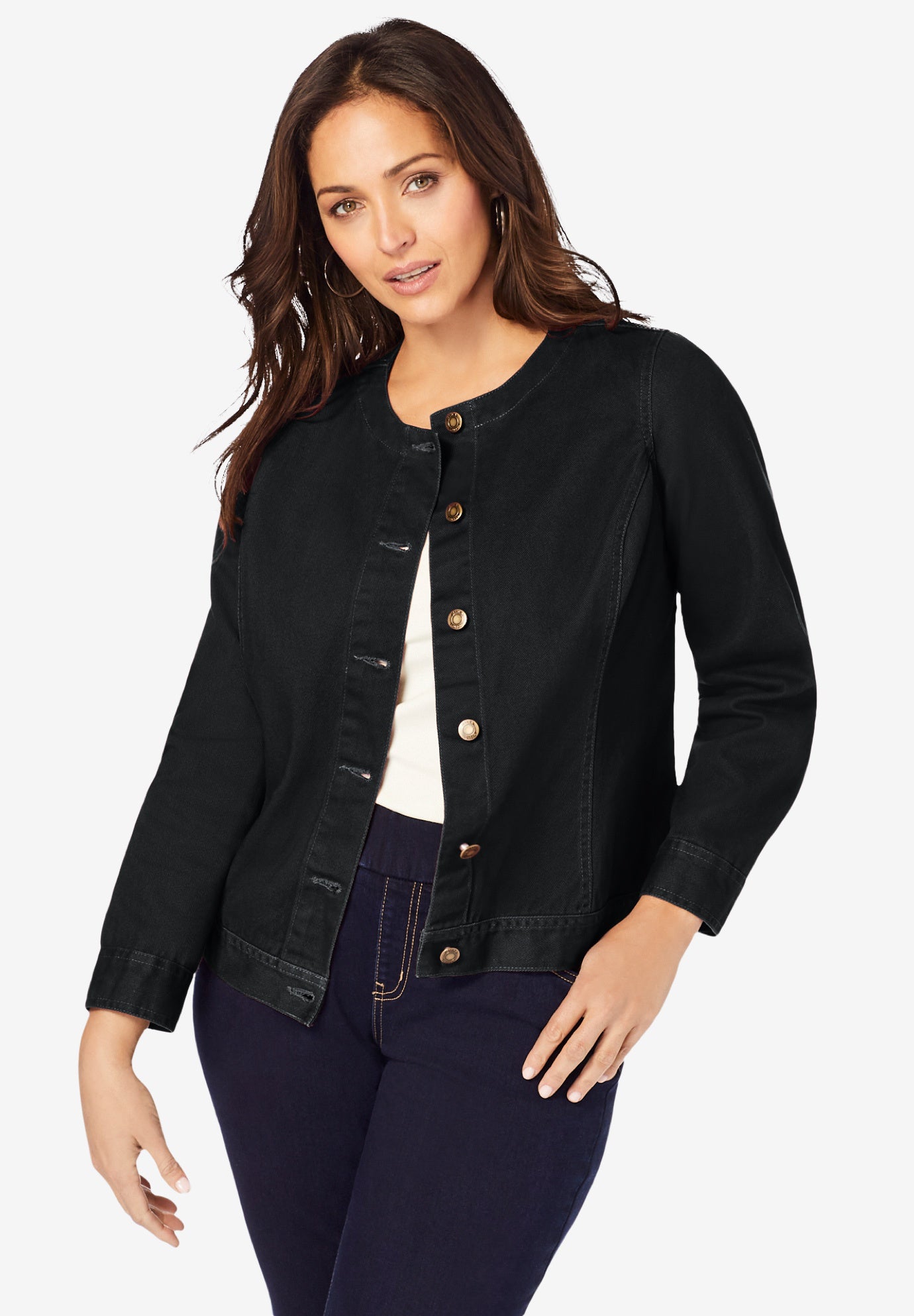 Collarless Denim Jacket Fullbeauty Outlet