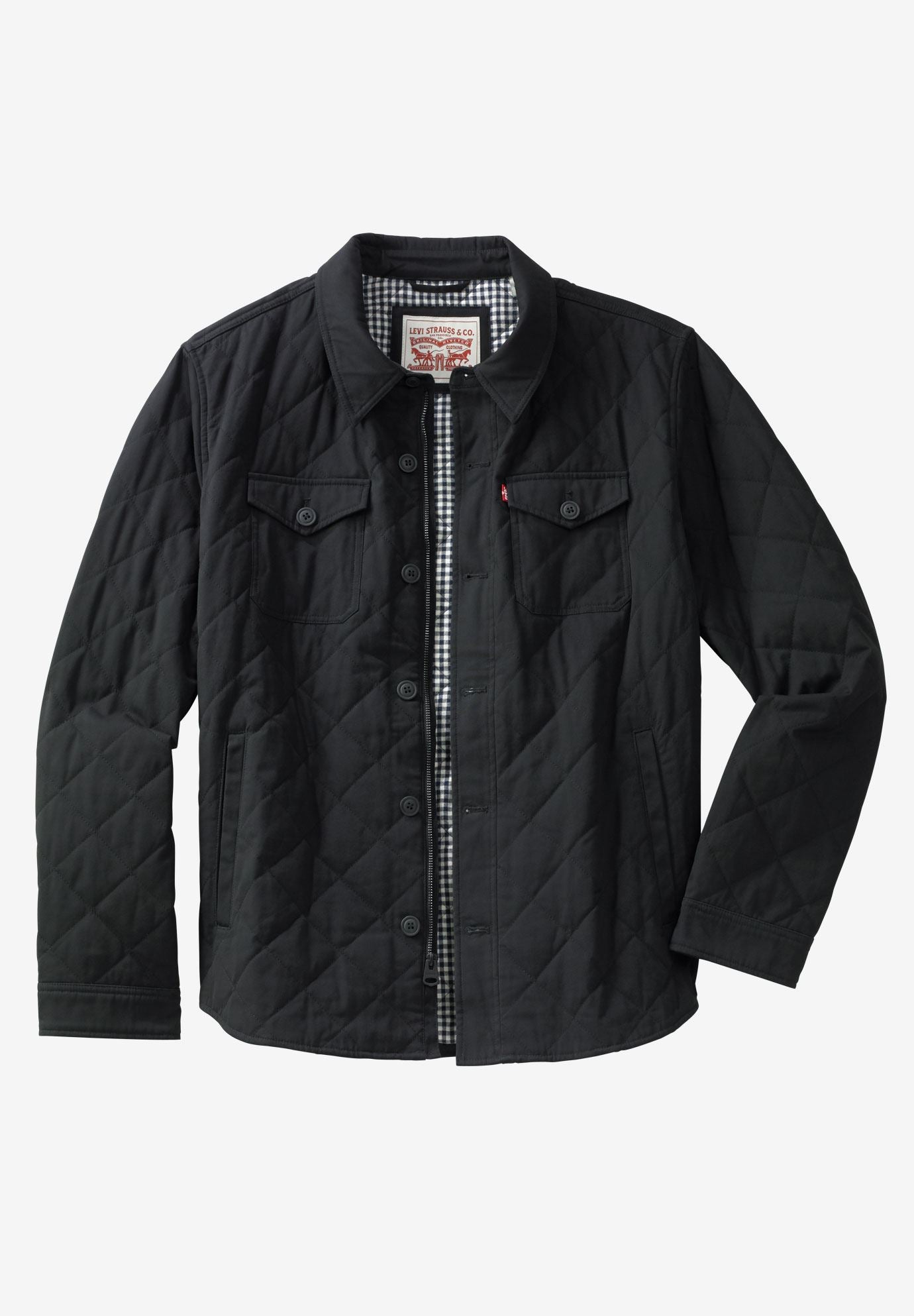 Quilted Shirt Jacket by Levis® Plus Size Outerwear Full Beauty