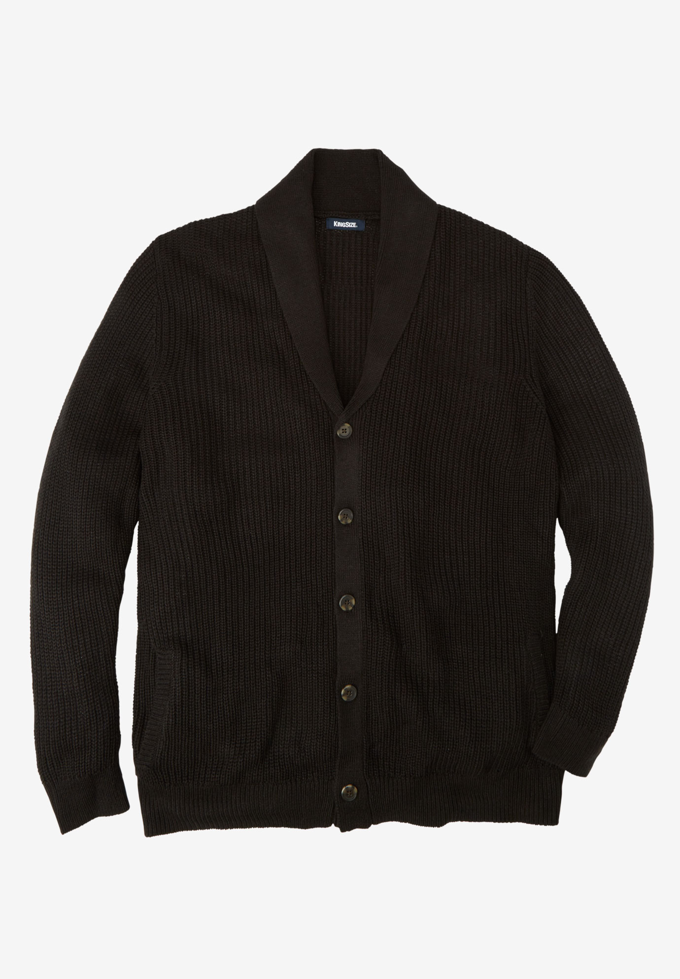 Shaker Knit Shawl-Collar Cardigan Sweater | Fullbeauty Outlet