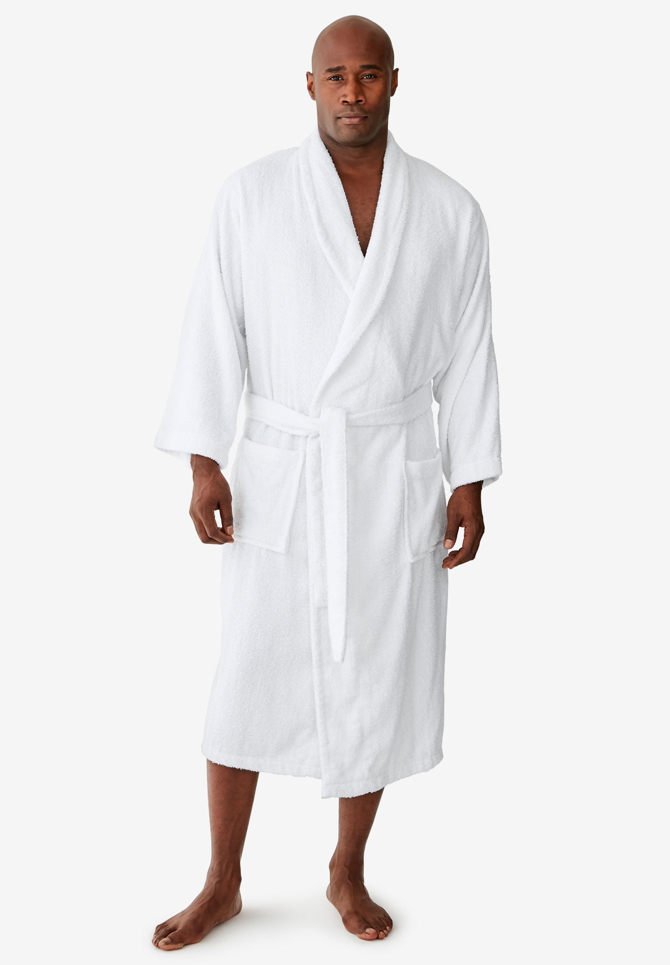 Terry Bathrobe with Pockets Plus Size Underwear & Socks Full Beauty
