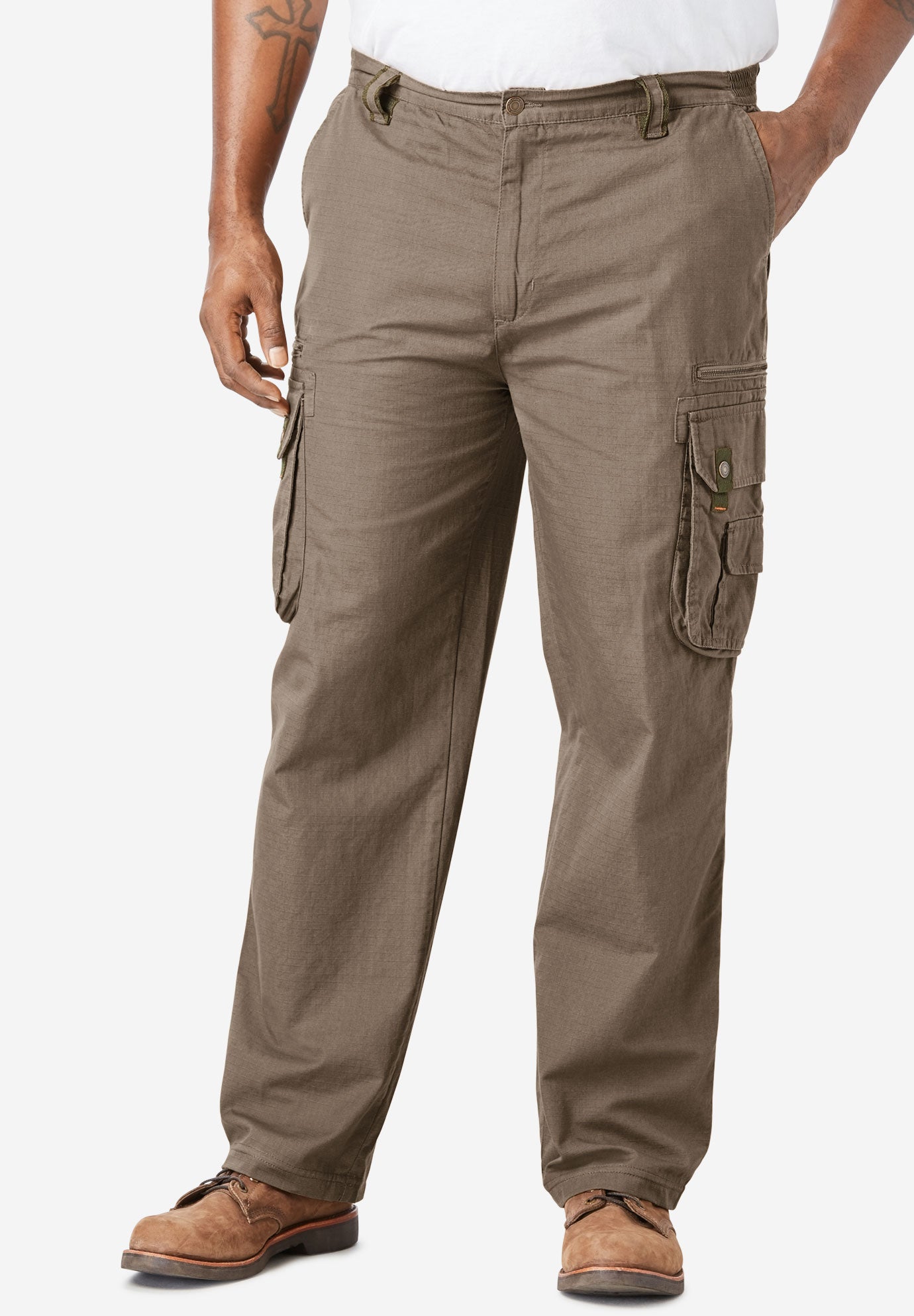 khaki ripstop cargo pants