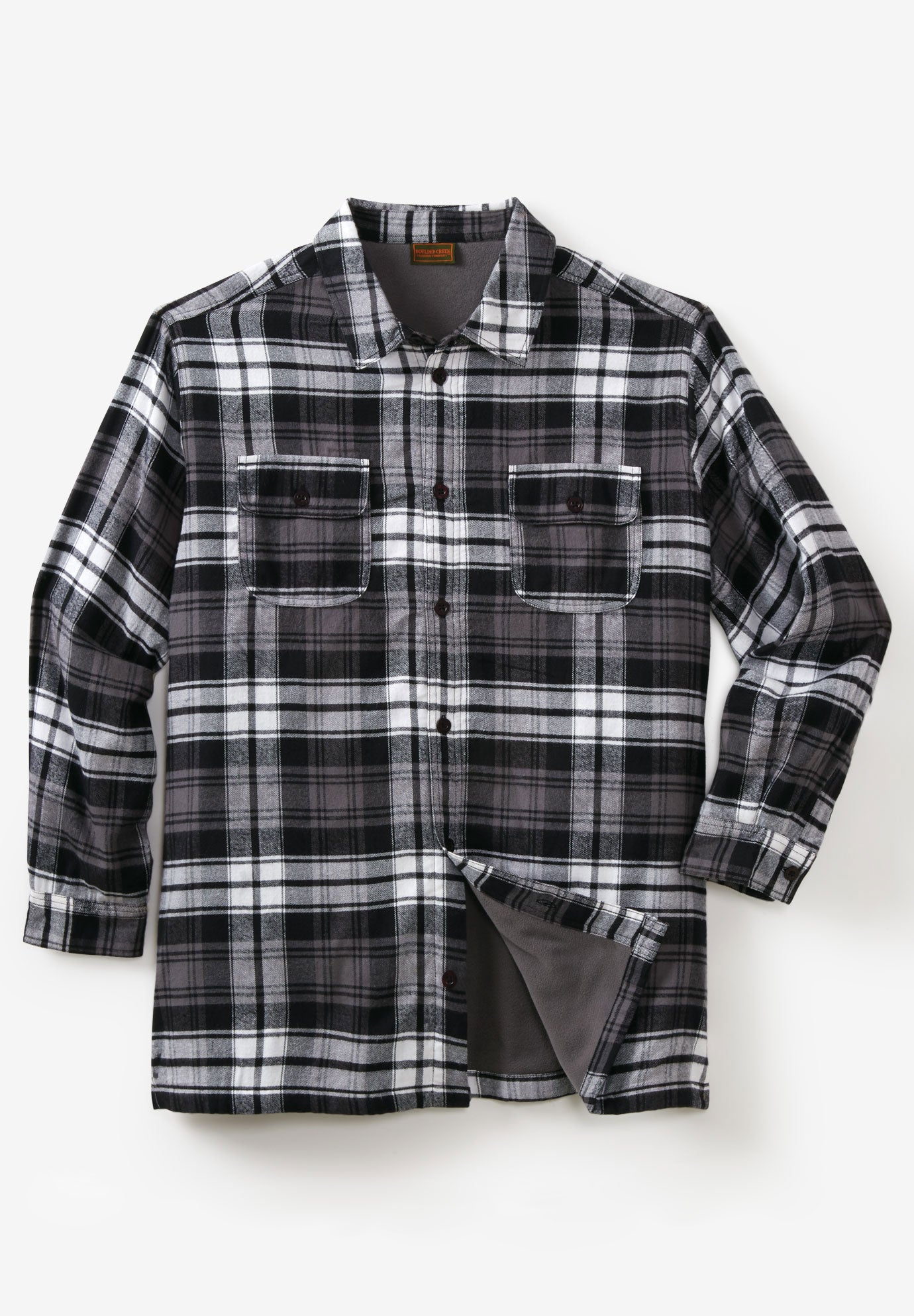 FleeceLined Flannel Shirt Jacket by Boulder Creek® Big and Tall