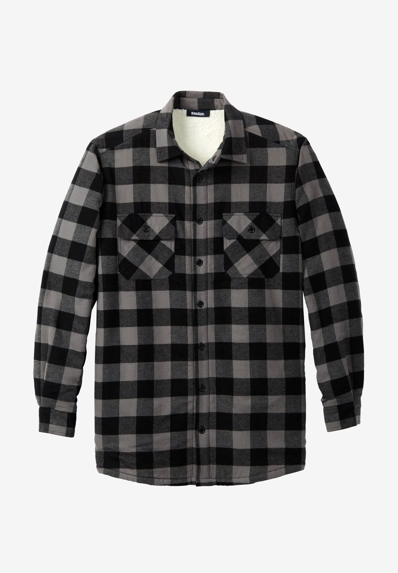 Mens tall sherpa lined flannel shirt clearance