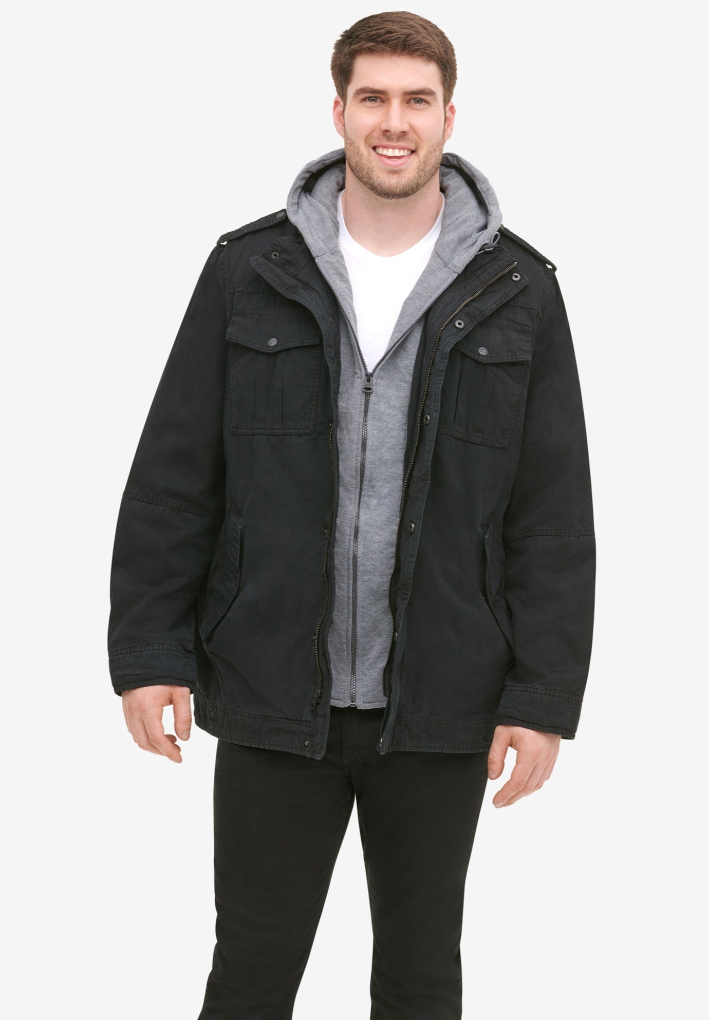 Canvas Hooded Military Jacket by Levi's® Big and Tall Outerwear