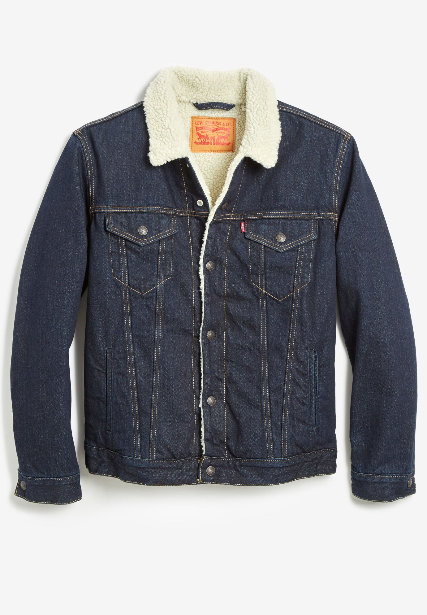 reversible vintage fit sherpa trucker jacket