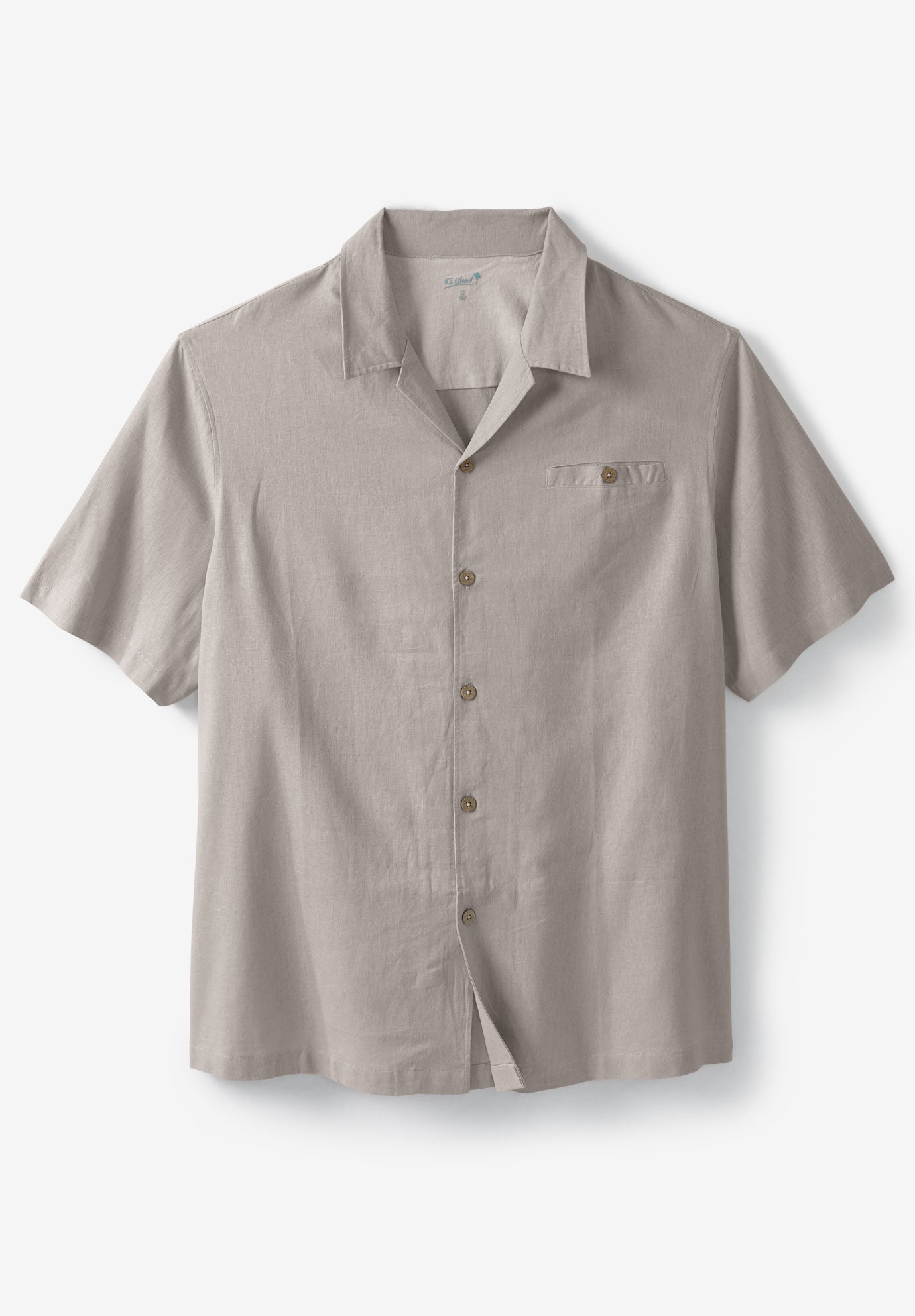 KS Island™ Linen Camp Shirt Big and Tall Sport Shirts Fullbeauty
