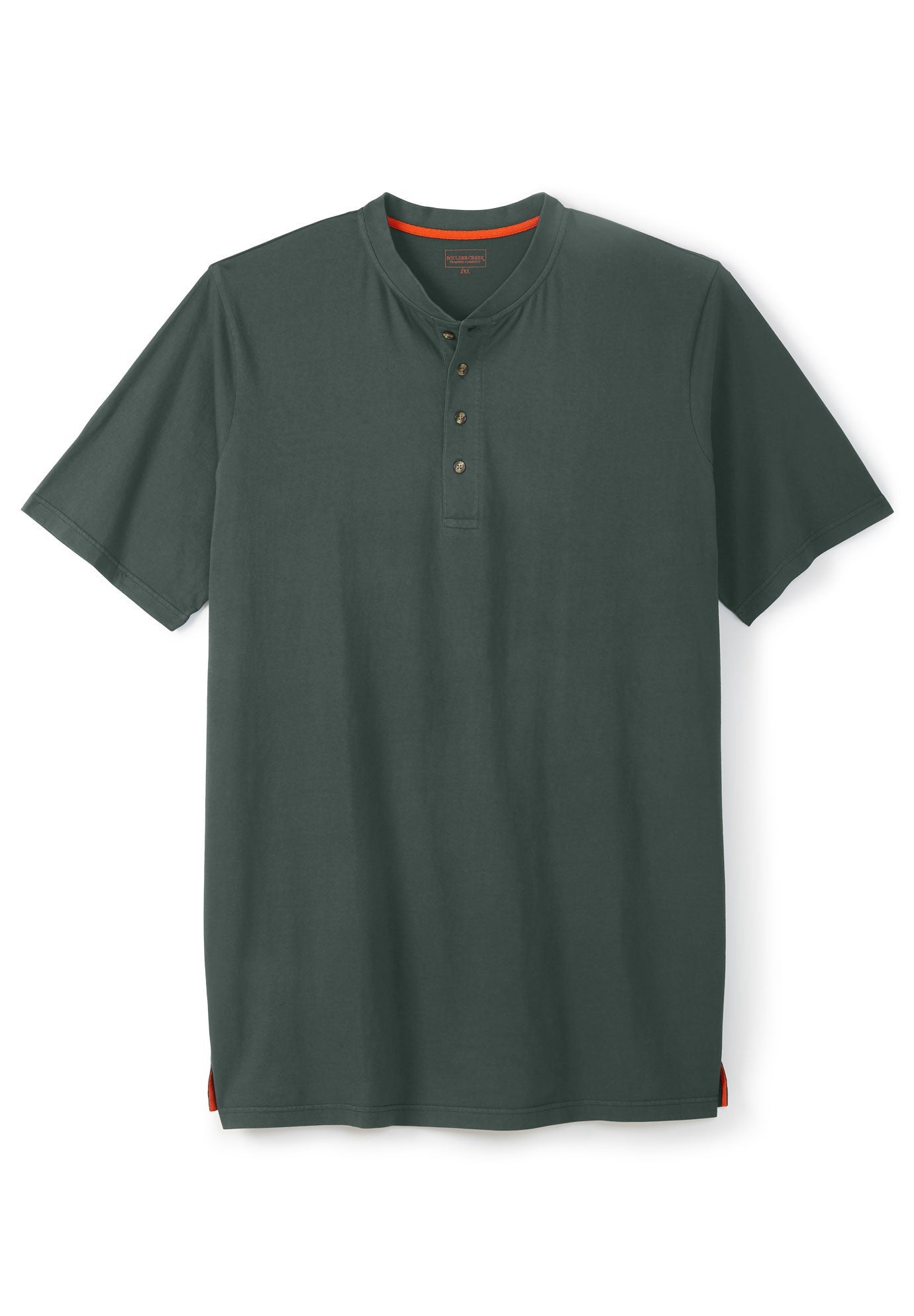 Heavyweight LongerLength ShortSleeve Henley Shirt by Boulder Creek