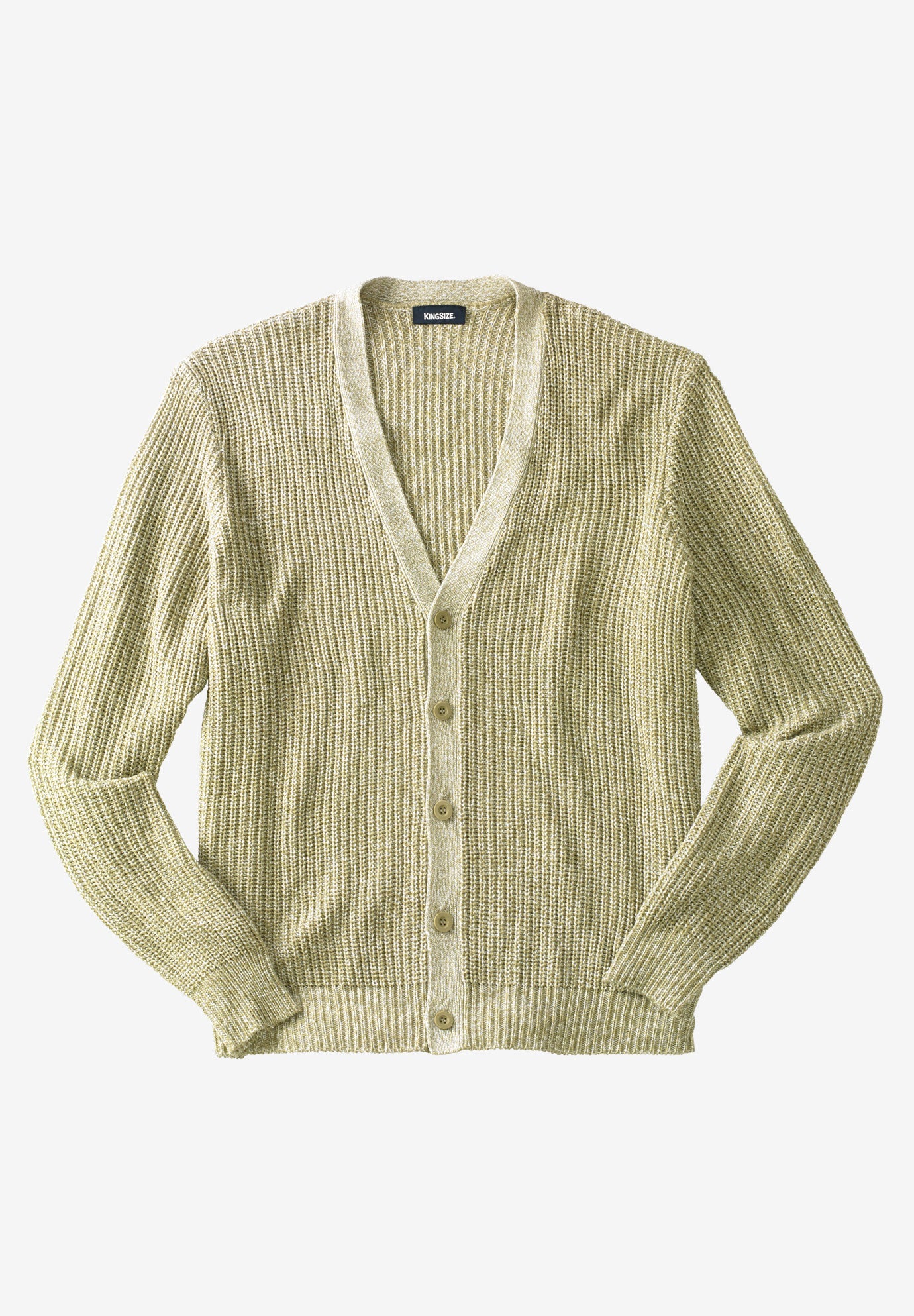 Shaker Knit VNeck Cardigan Sweater Big and Tall New Arrivals Full