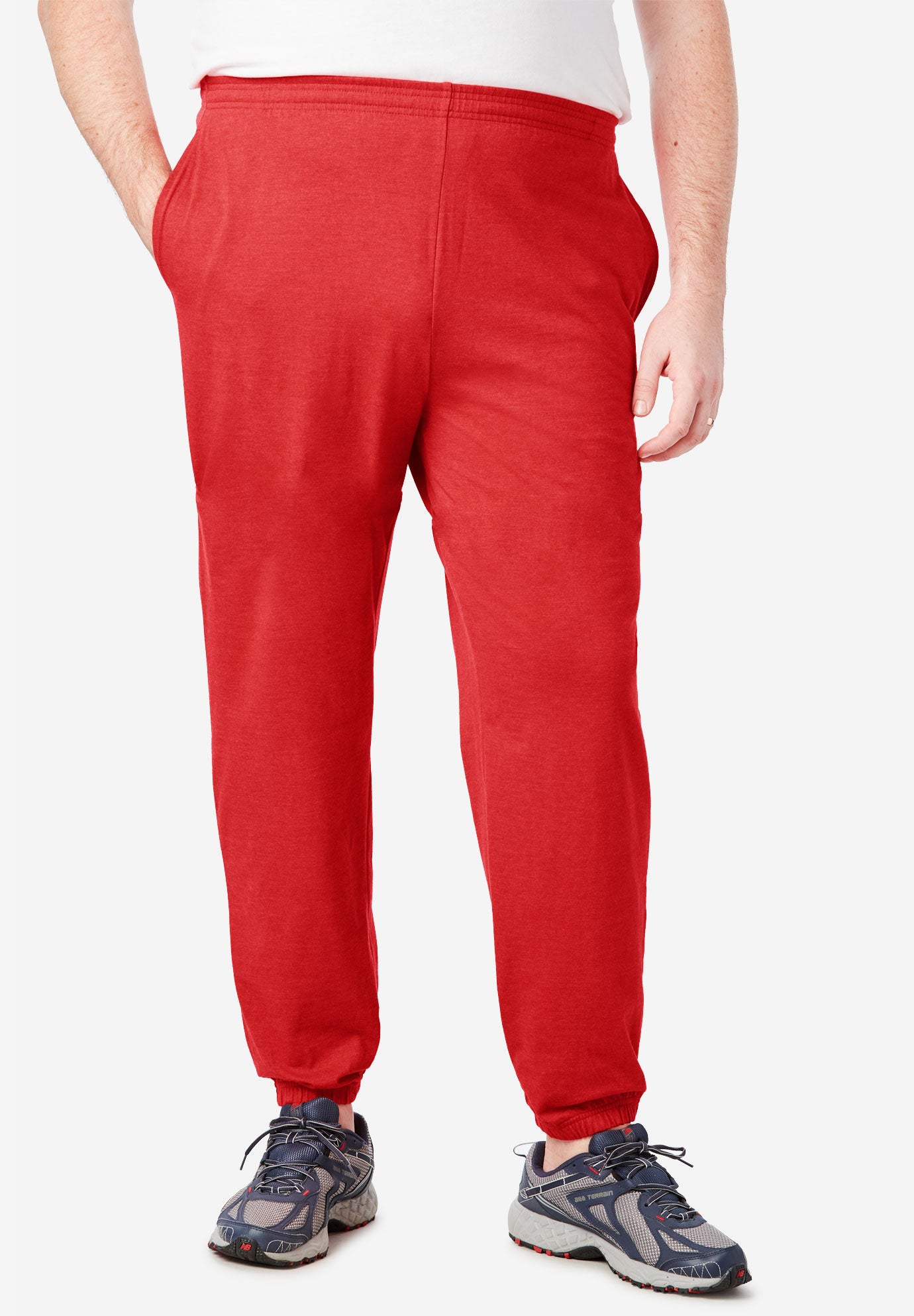 mens sweatpants elastic cuff at ankle