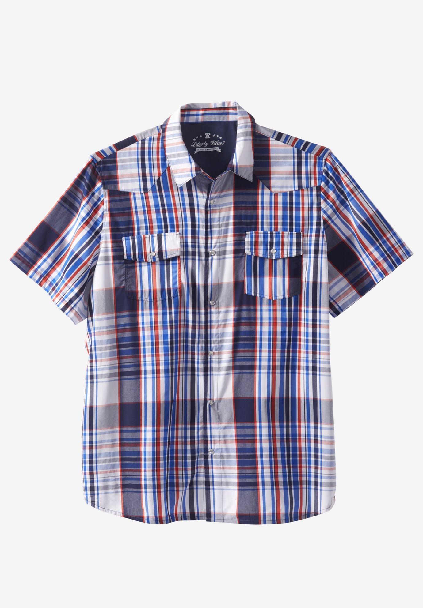 Summer SnapButton Shirt by Liberty Blues® Big and Tall Shirts Full