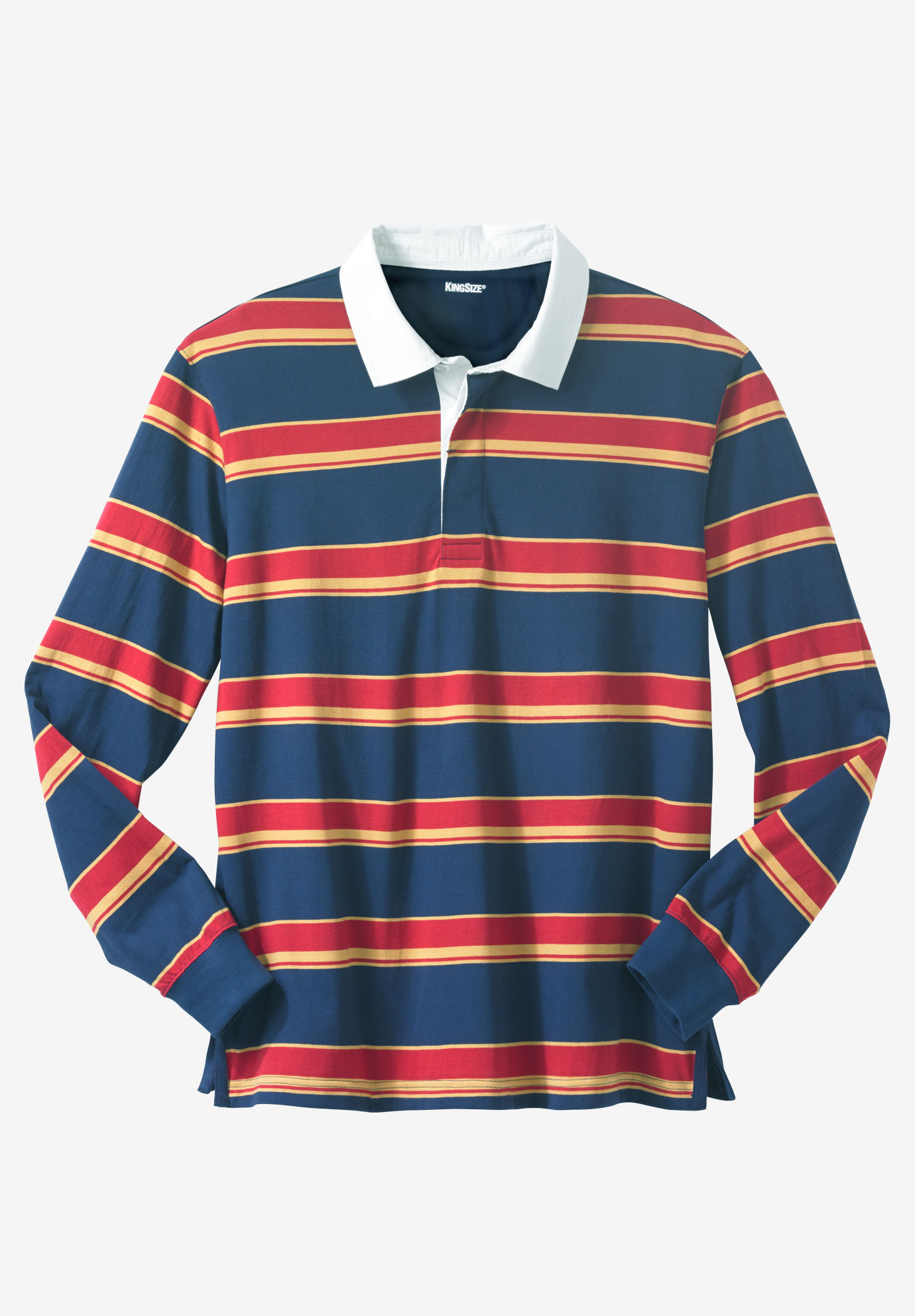 Long-Sleeved Rugby Polo| Big and Tall Polos & Henleys | Full Beauty