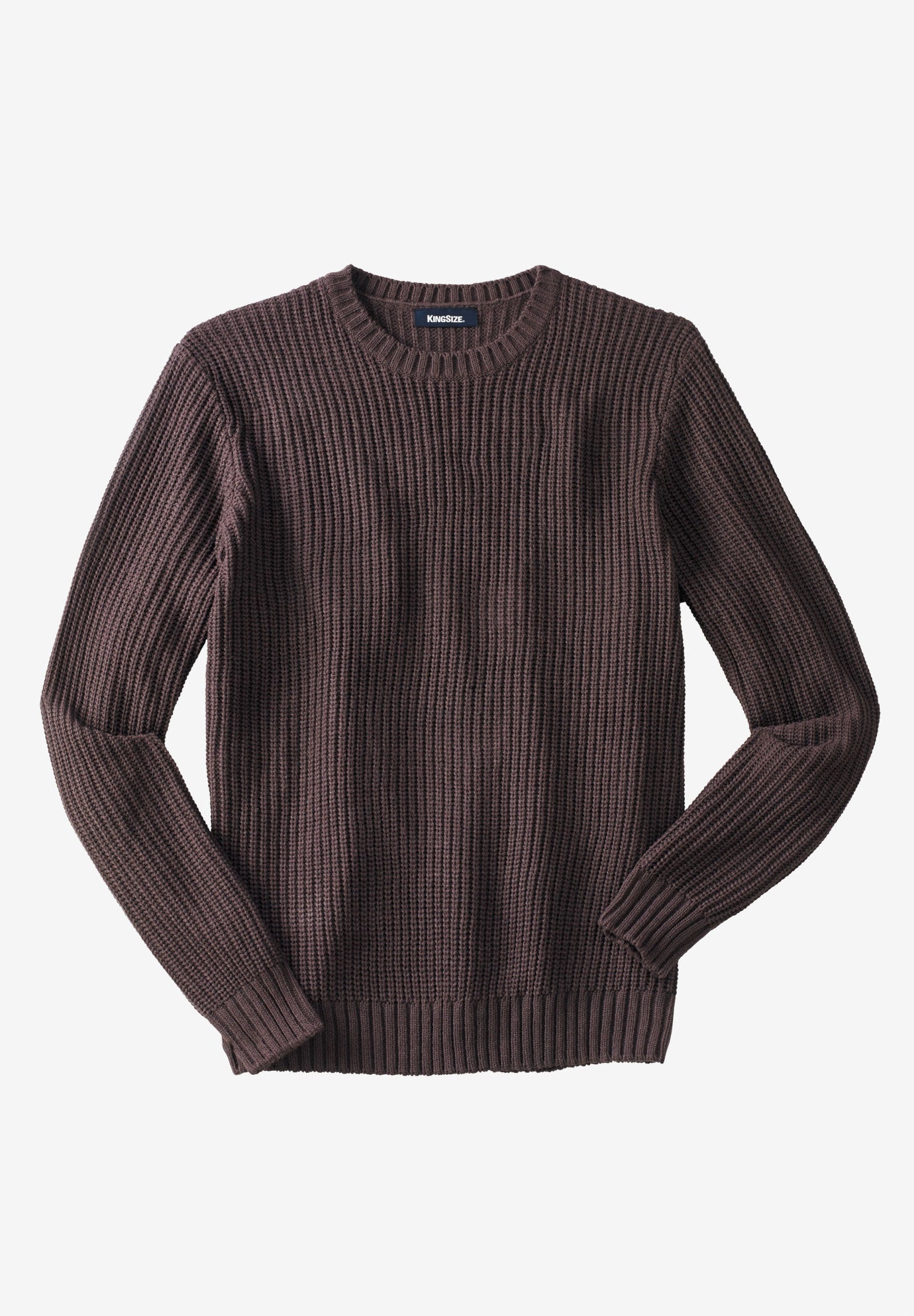 Shaker Knit Crewneck Sweater Big and Tall Sweaters & Cardigans Full