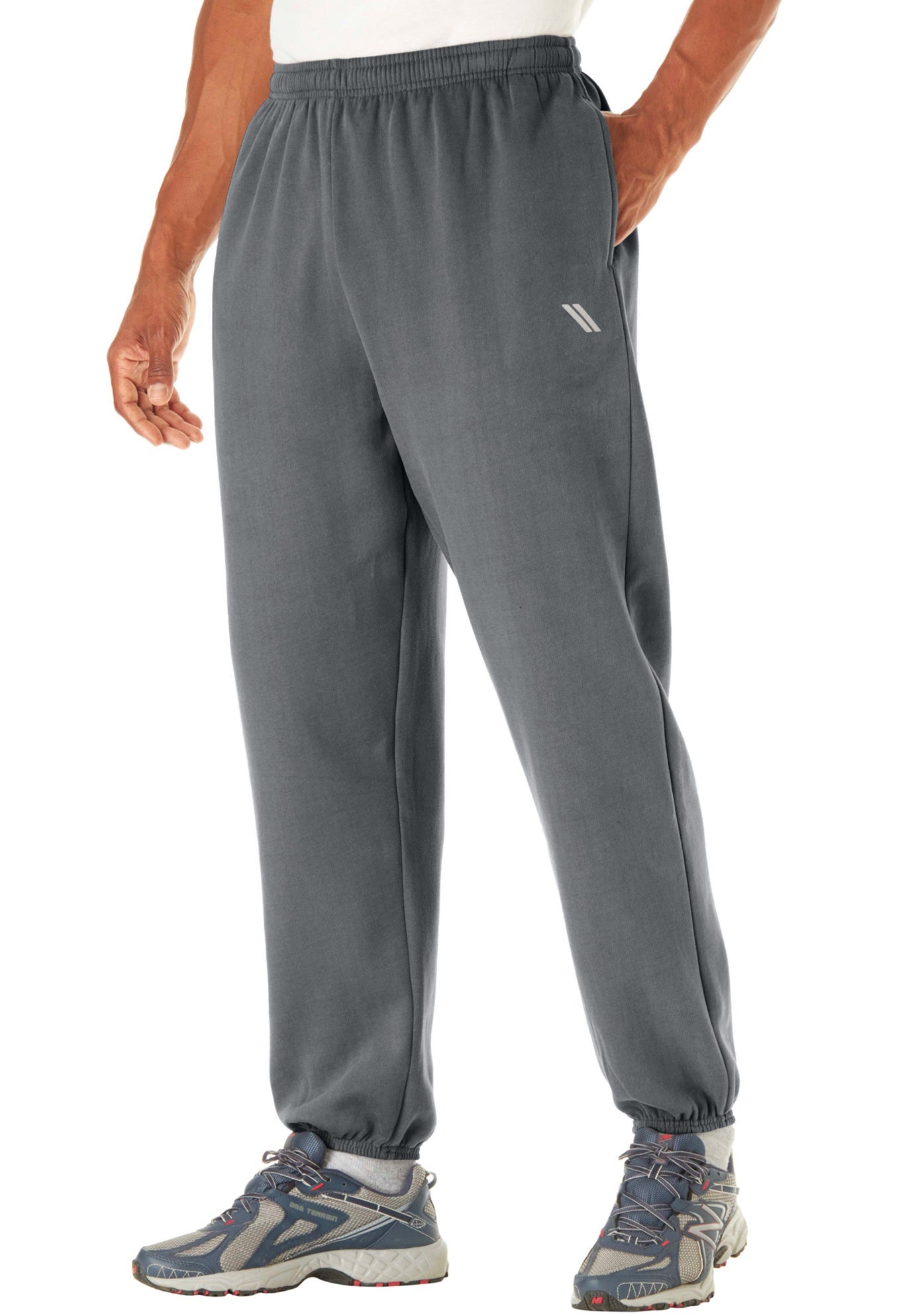 Wicking Fleece Elastic Cuff Pants by KS Sport™ Big and Tall Activewear