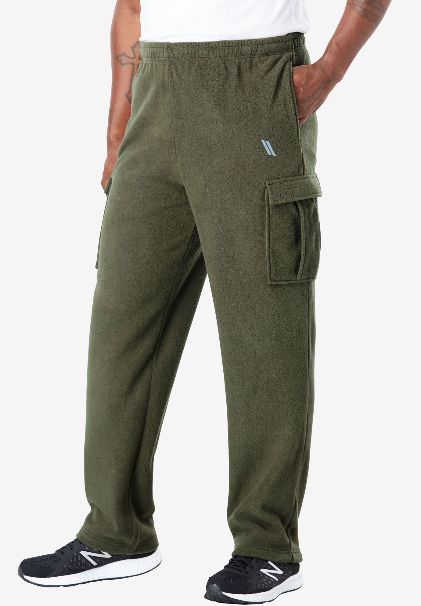 KS Sport™ Wicking Fleece Cargo Sweatpants| Big and Tall Active Pants ...