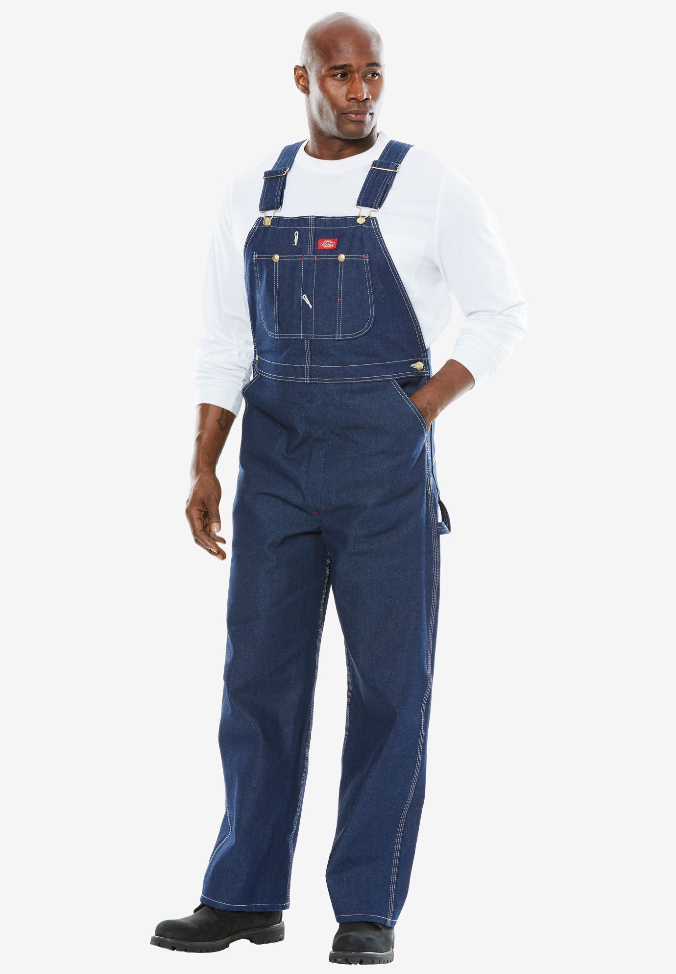 dickies denim overalls