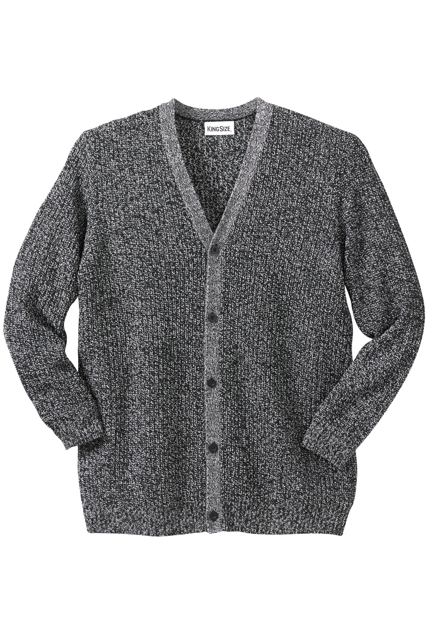 Shaker Knit VNeck Cardigan Sweater Big and Tall New Arrivals Full