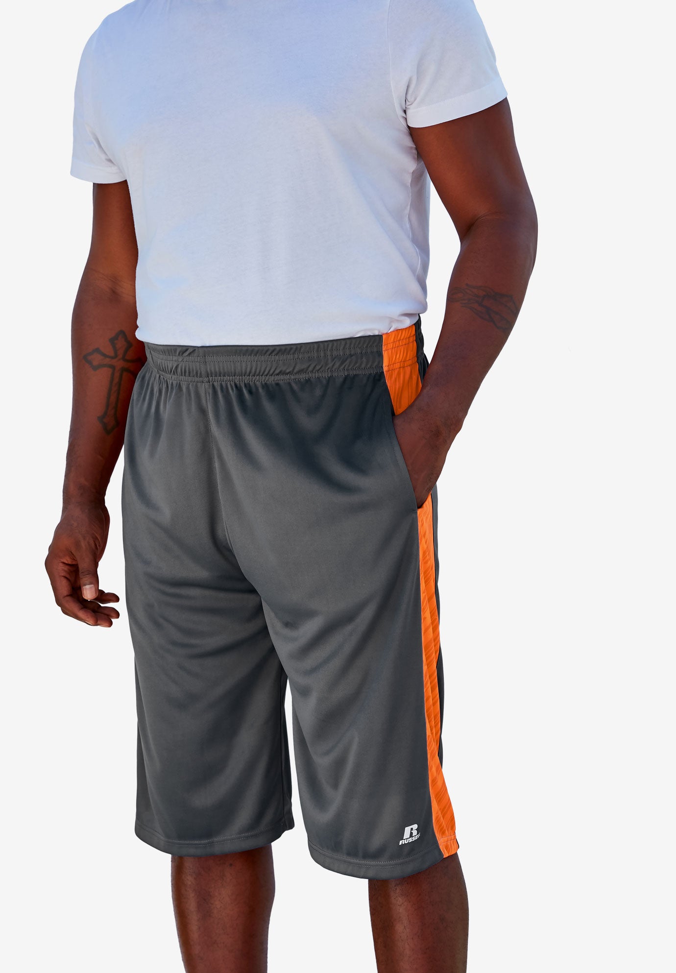 Russell Athletic® Dri-Power® Side Stripe Performance Shorts| Big and Tall Activewear | Fullbeauty