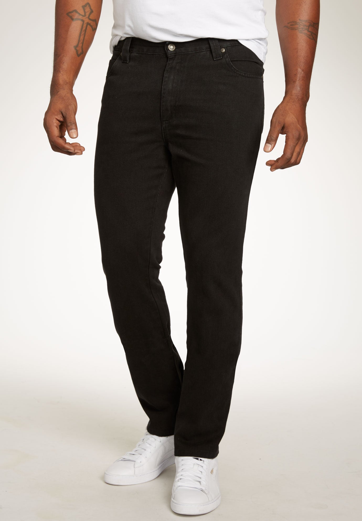 mens jeans with side elastic waist