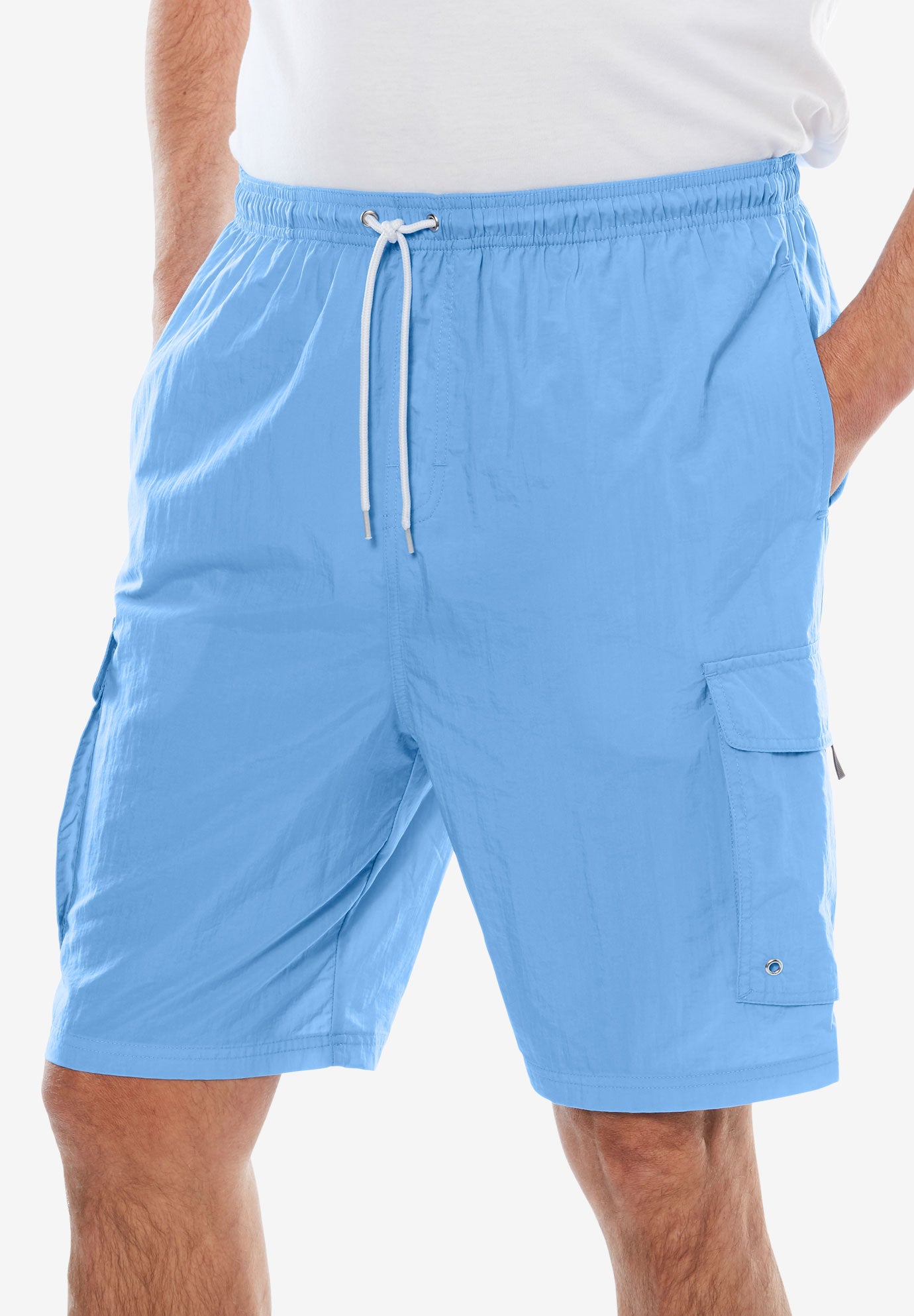 Nylon Cargo Swim Trunks Plus Size Shorts & Swimwear Full Beauty