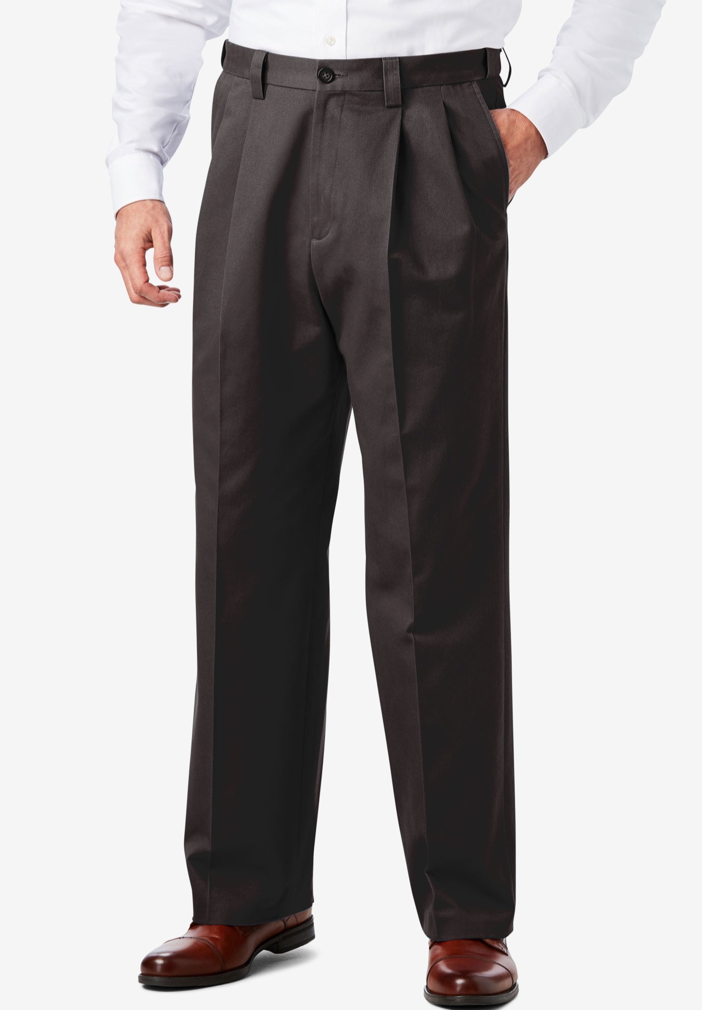 pleated long pants