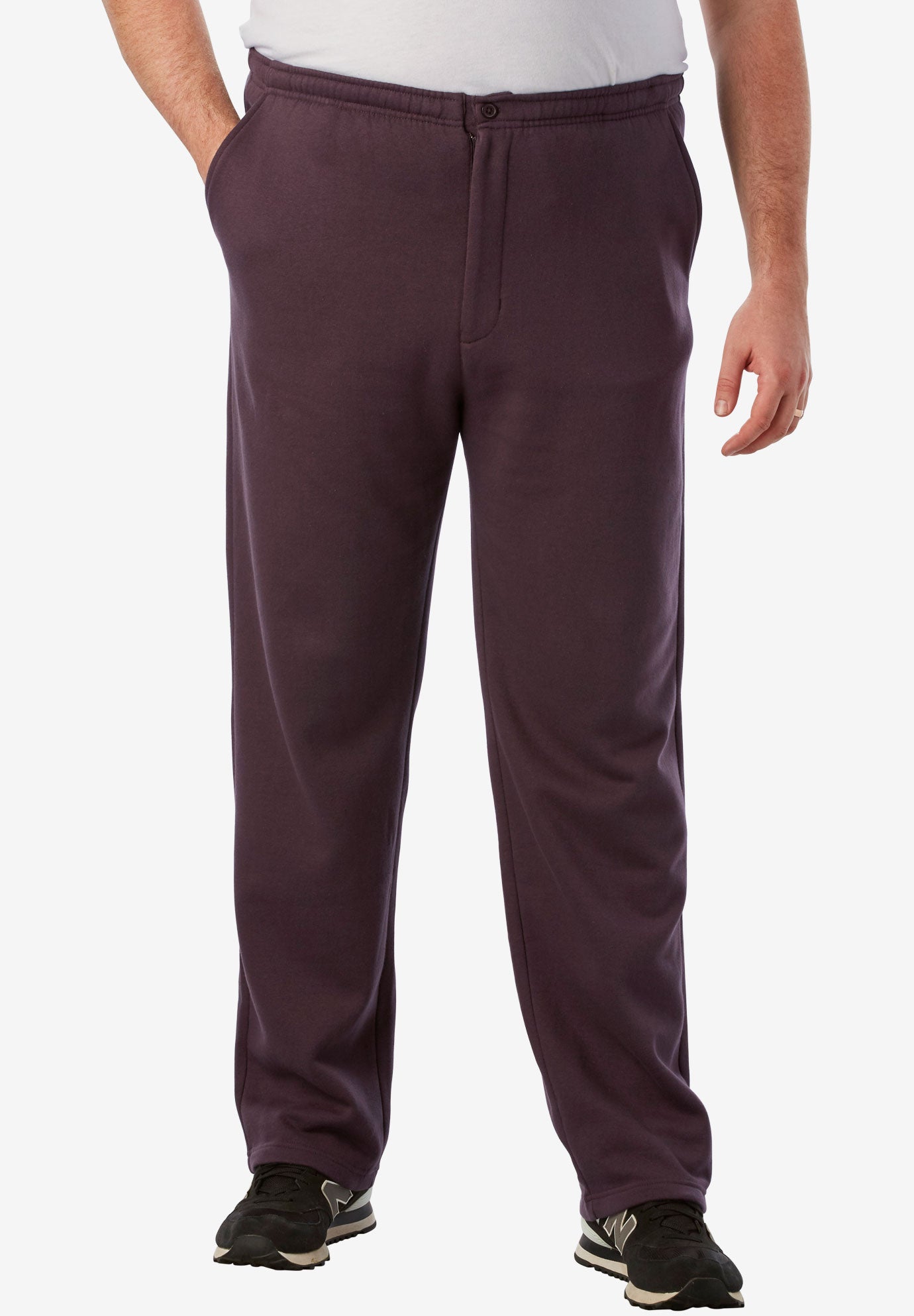 fleece zip fly pants