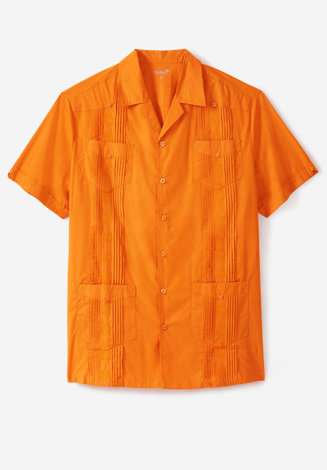 KS Island™ ShortSleeve Guayabera Shirt Big and Tall TShirts Fullbeauty