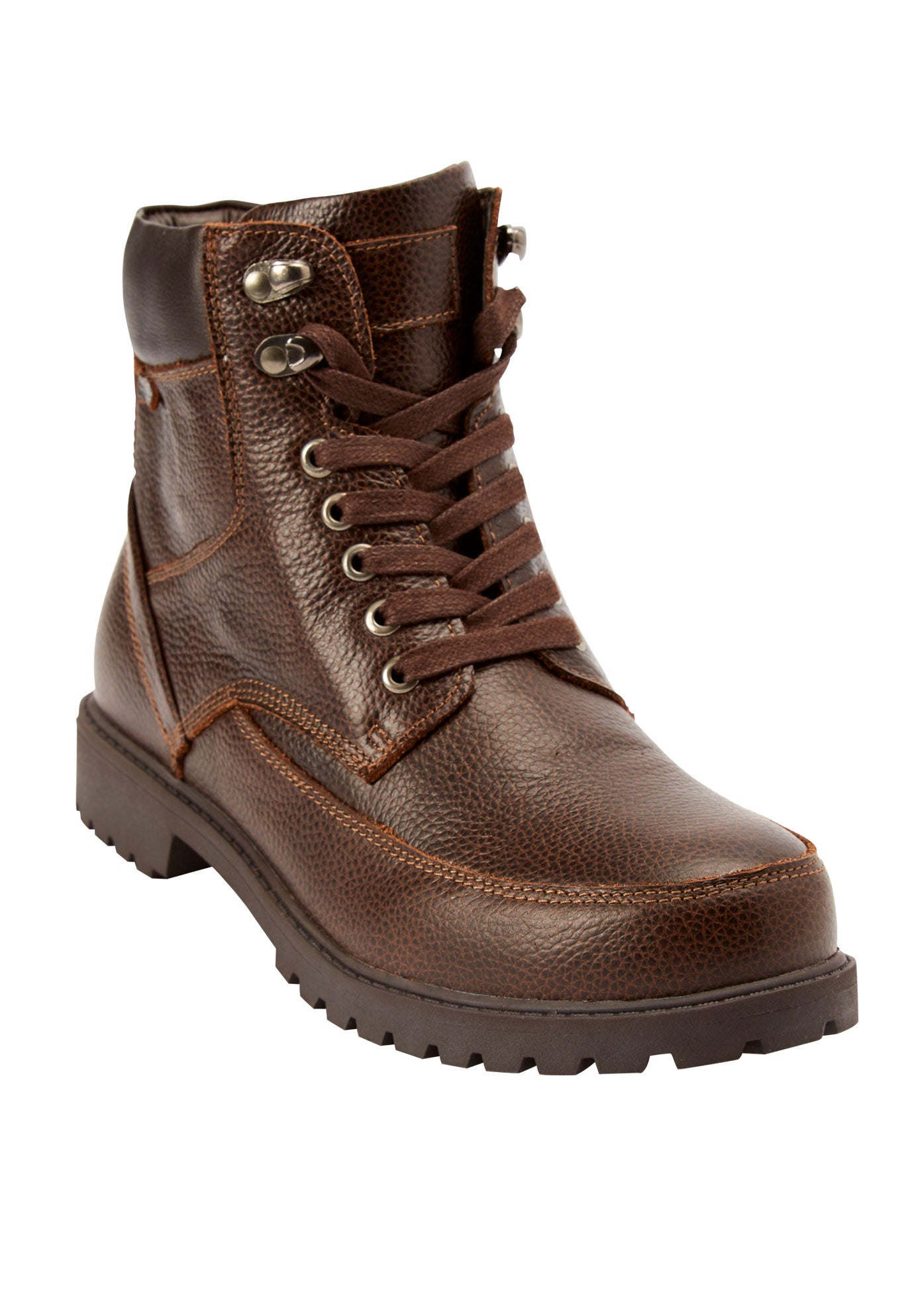 lace up work boots with side zipper