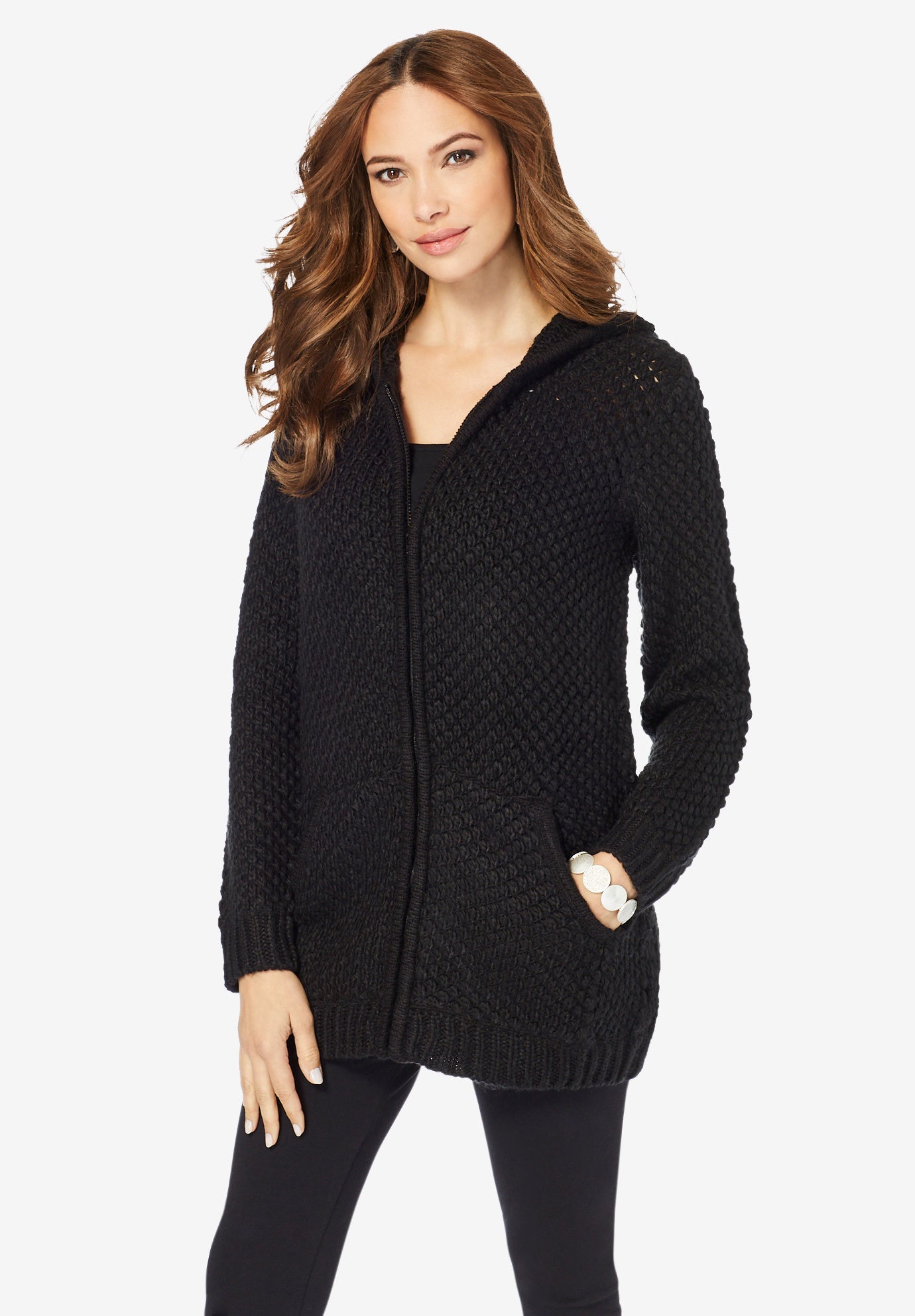 Content Blocked thermal hoodie cardigan for women sizes size