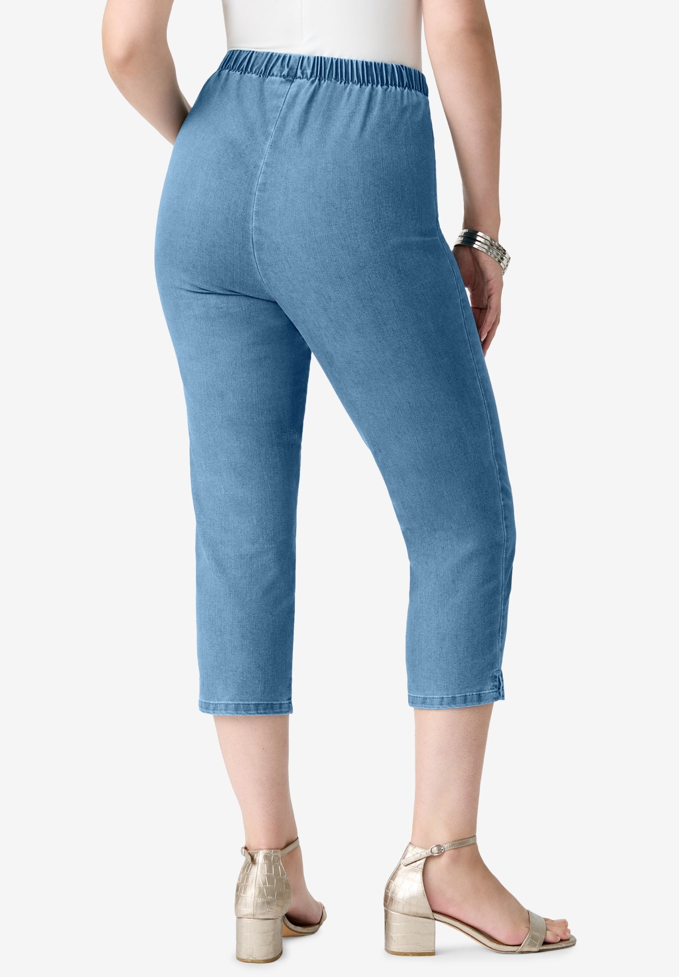 womens pull on capri jeans