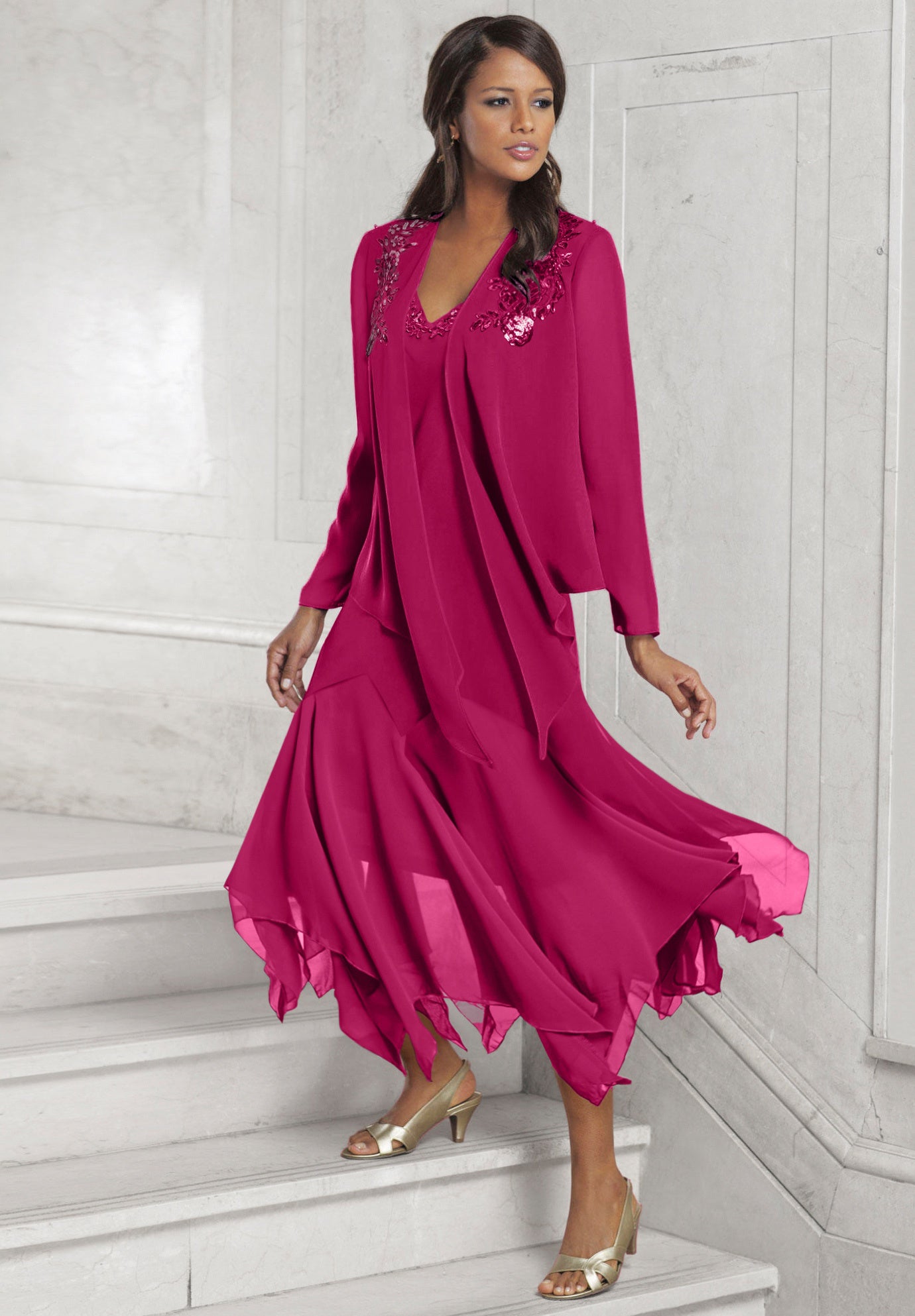 Beaded Jacket Dress Plus Size Suits & Sets Full Beauty