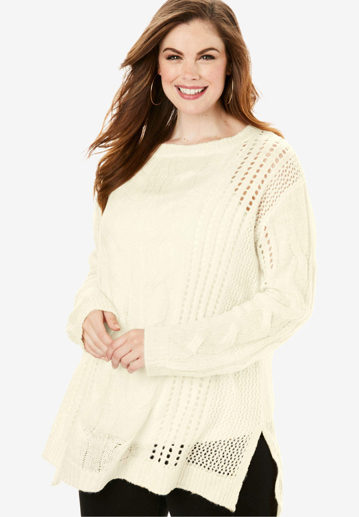Loose Crochet Sweater | Fullbeauty Outlet