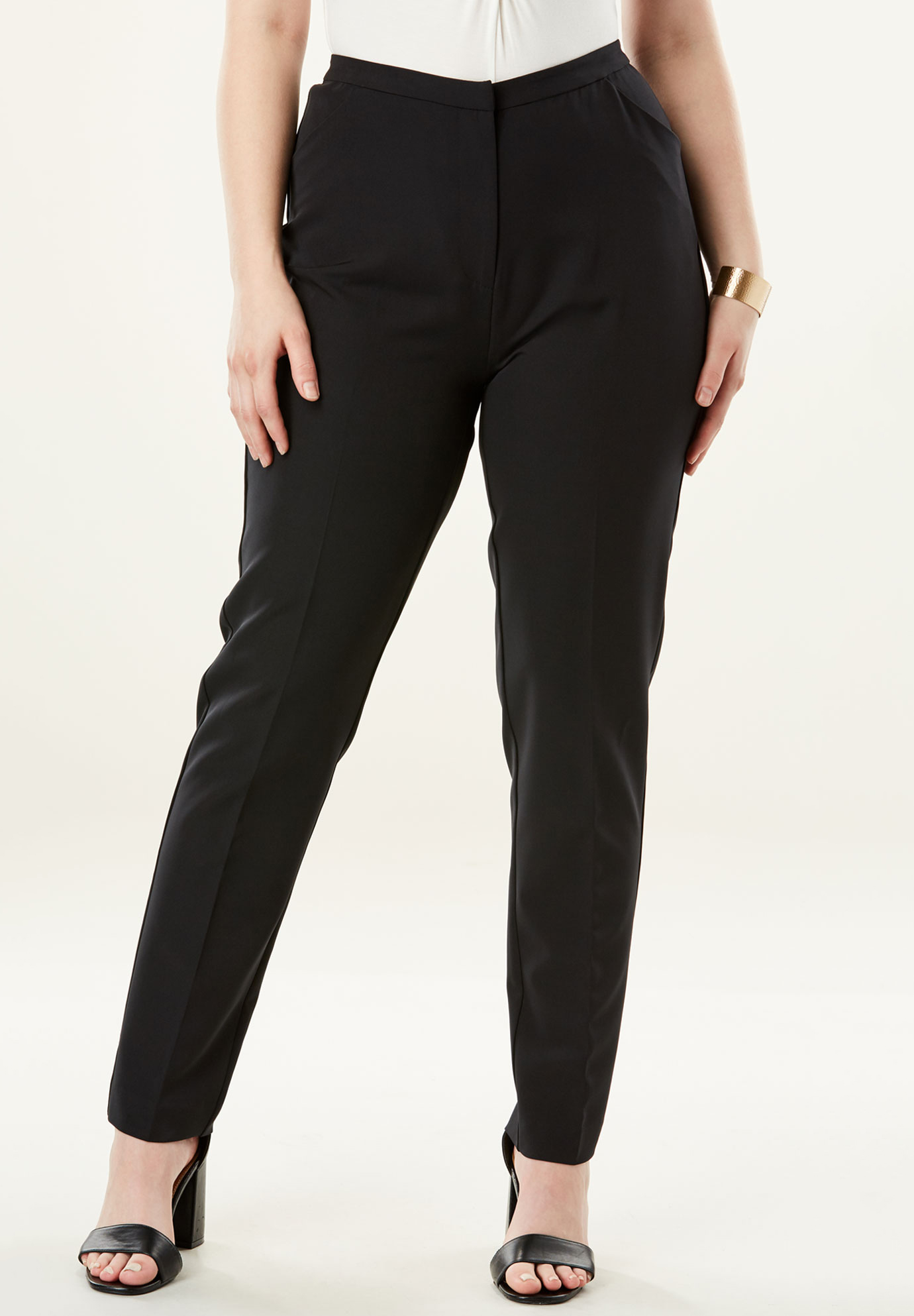 Dressy Tapered-Leg Trouser | Plus Size Pants | Full Beauty