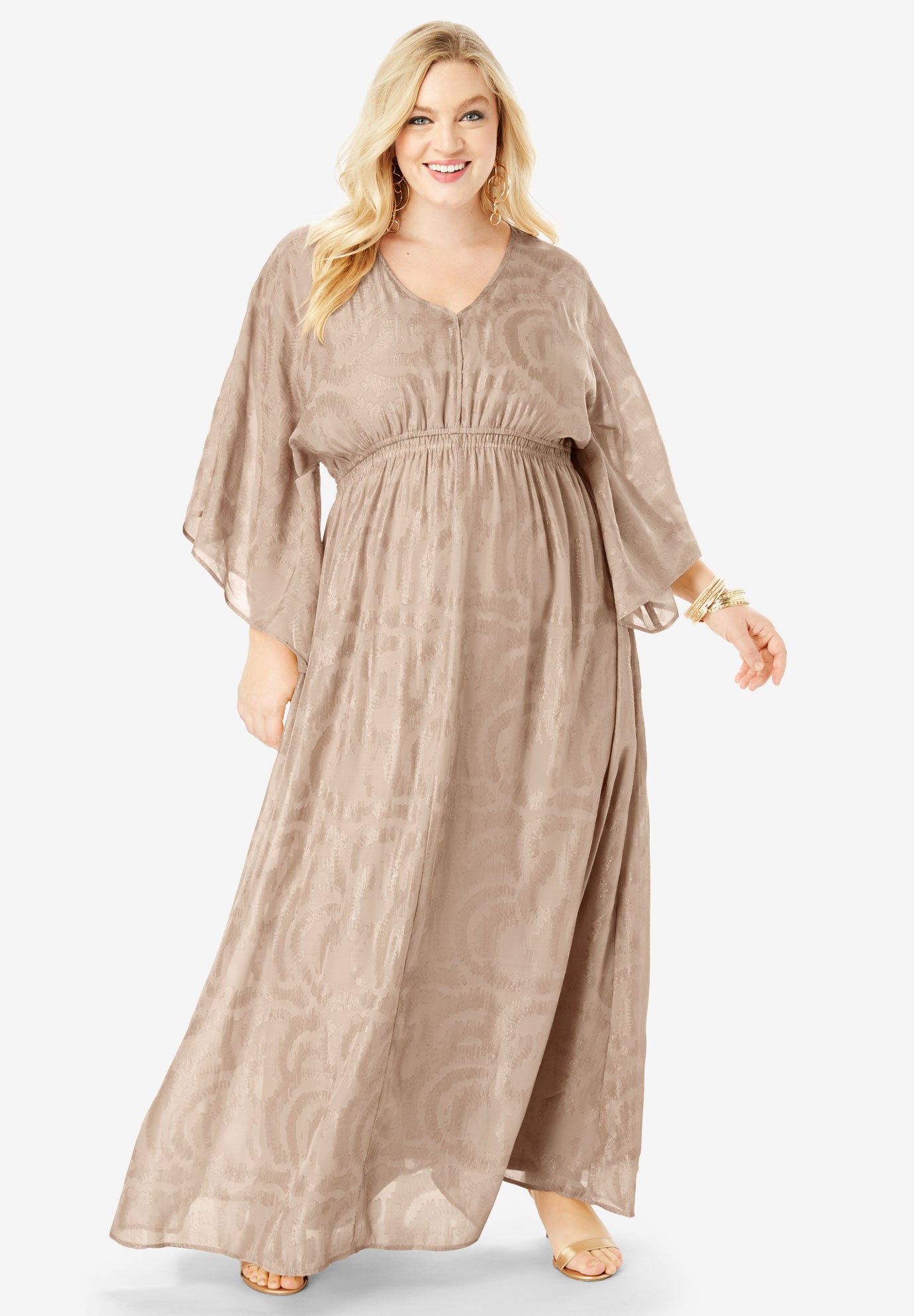 KimonoSleeve Maxi Dress Fullbeauty Outlet