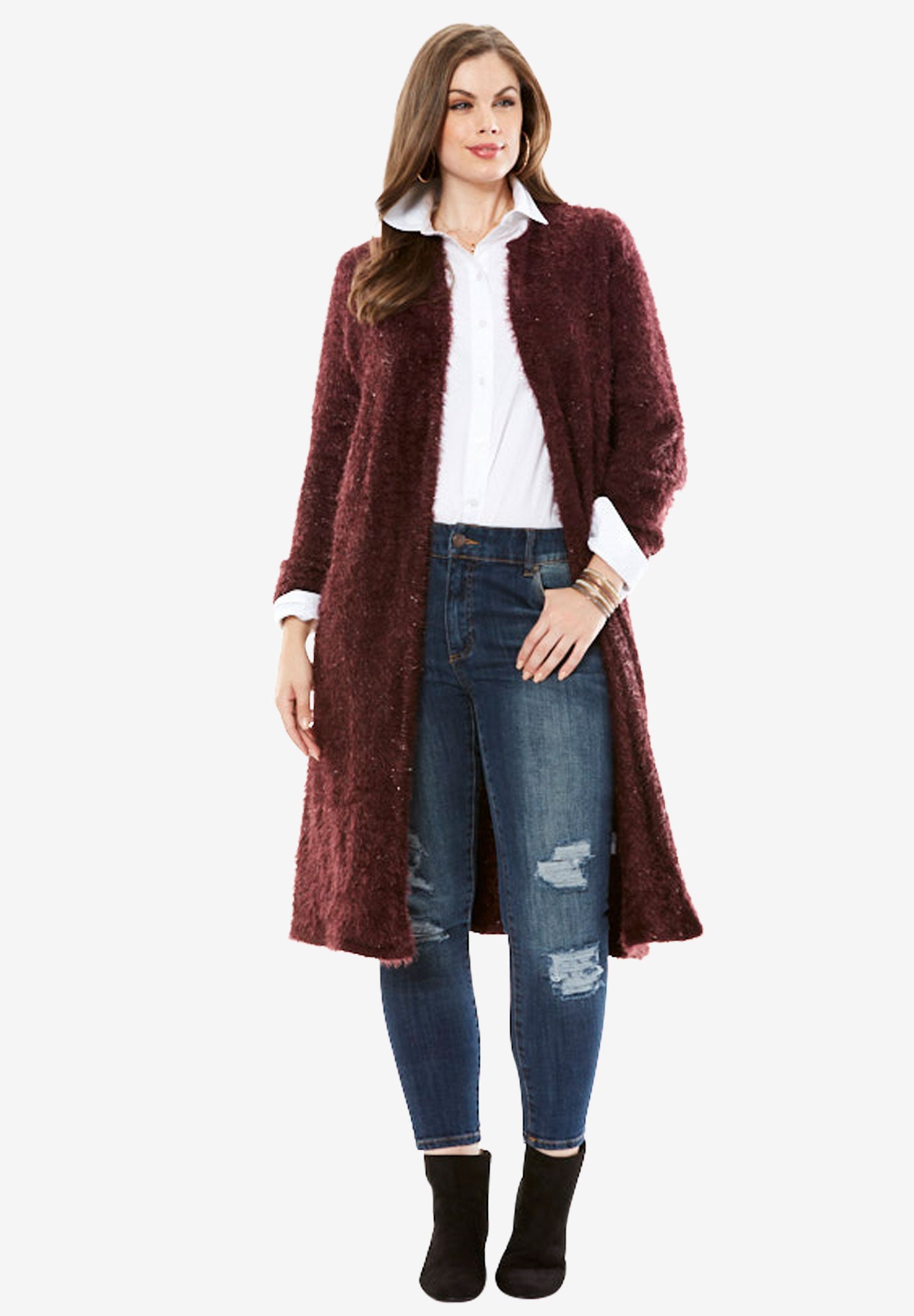 Long Eyelash Cardigan Plus Size Sweaters & Cardigans Fullbeauty