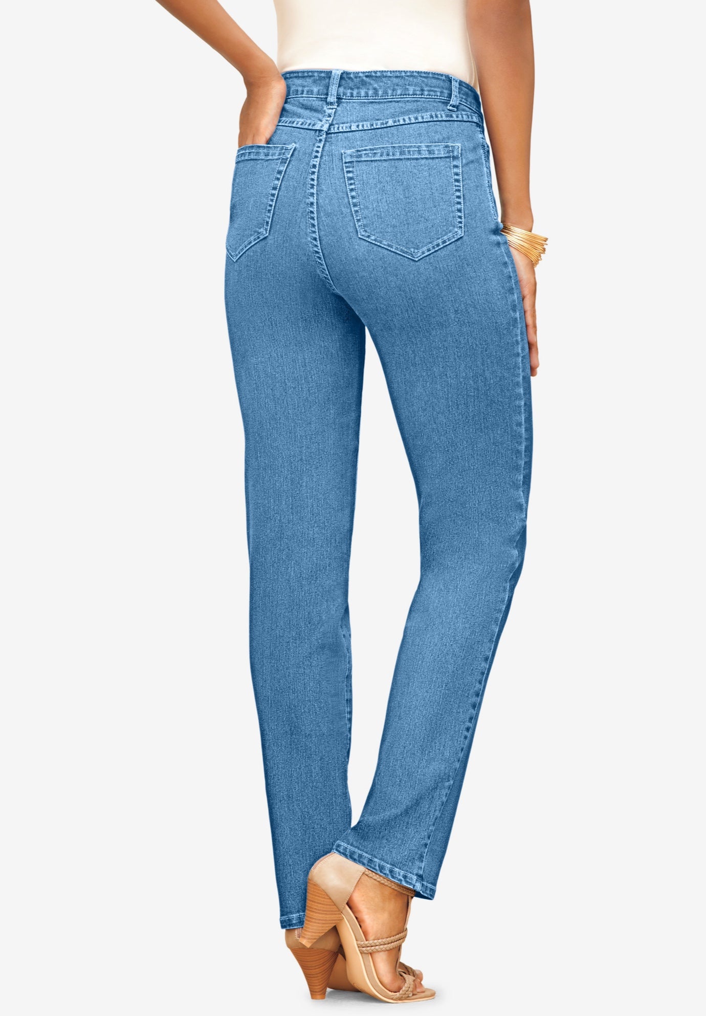 StraightLeg Jean with Invisible Stretch® by Denim 24/7® Plus Size