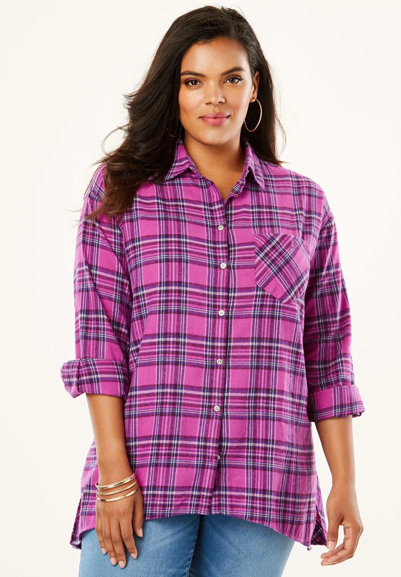 womens plaid peplum top